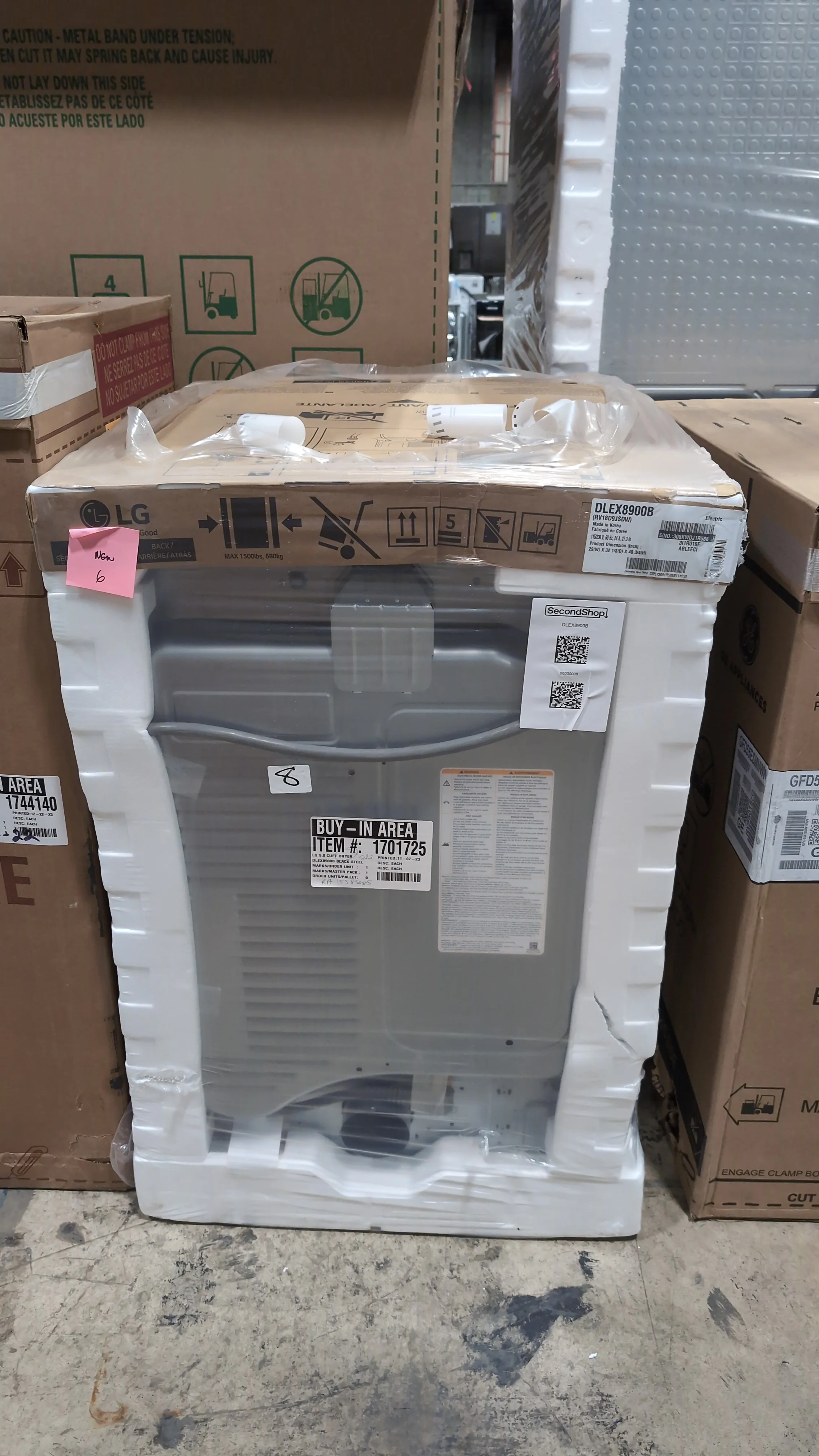 LG 9.0 CU. FT. BLACK STEEL SMART WI-FI ENABLED FRONT LOAD ELECTRIC DRYER WITH TURBOSTEAM AND BUILT-I - Inhomebuy