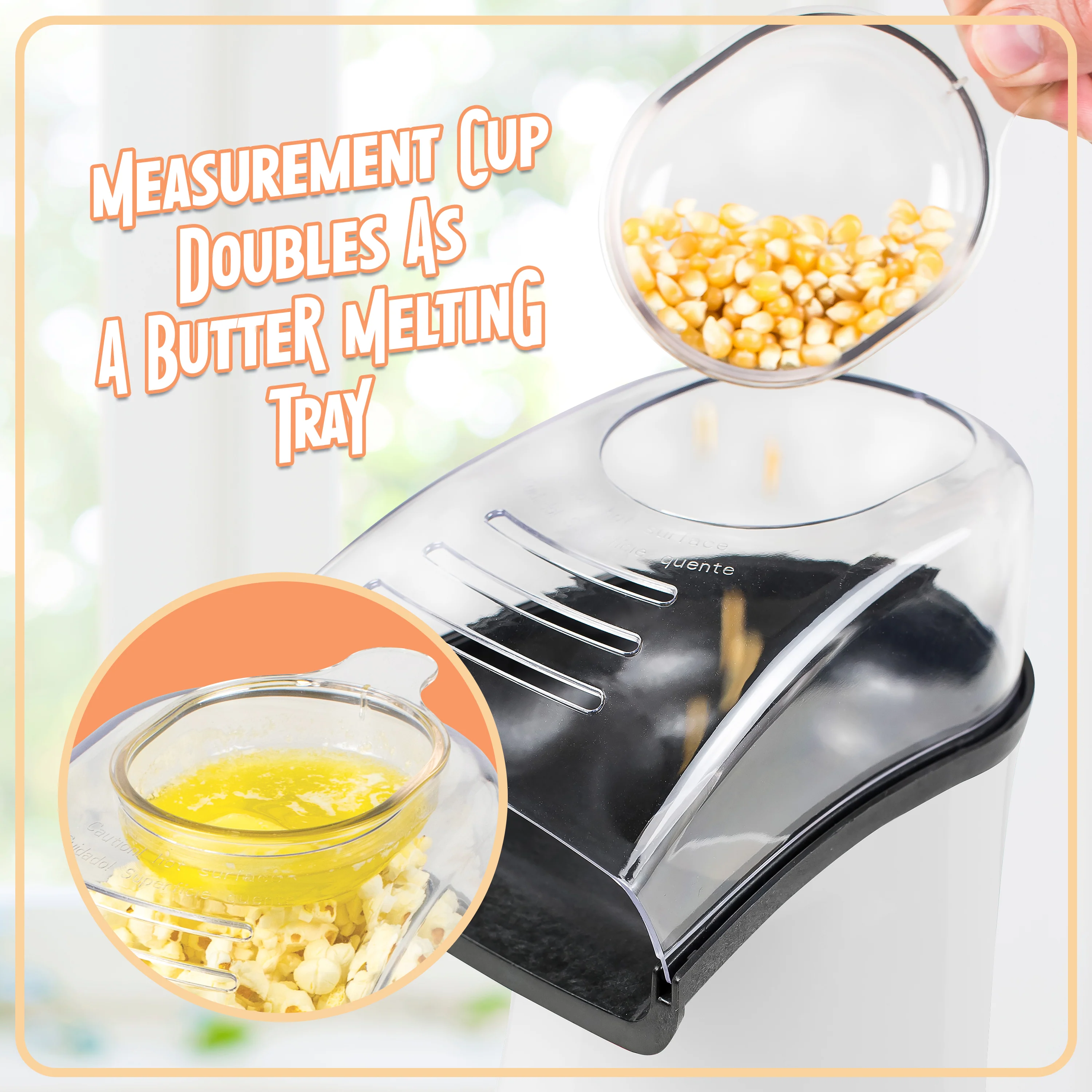Air-Pop Popcorn Maker, White - Inhomebuy