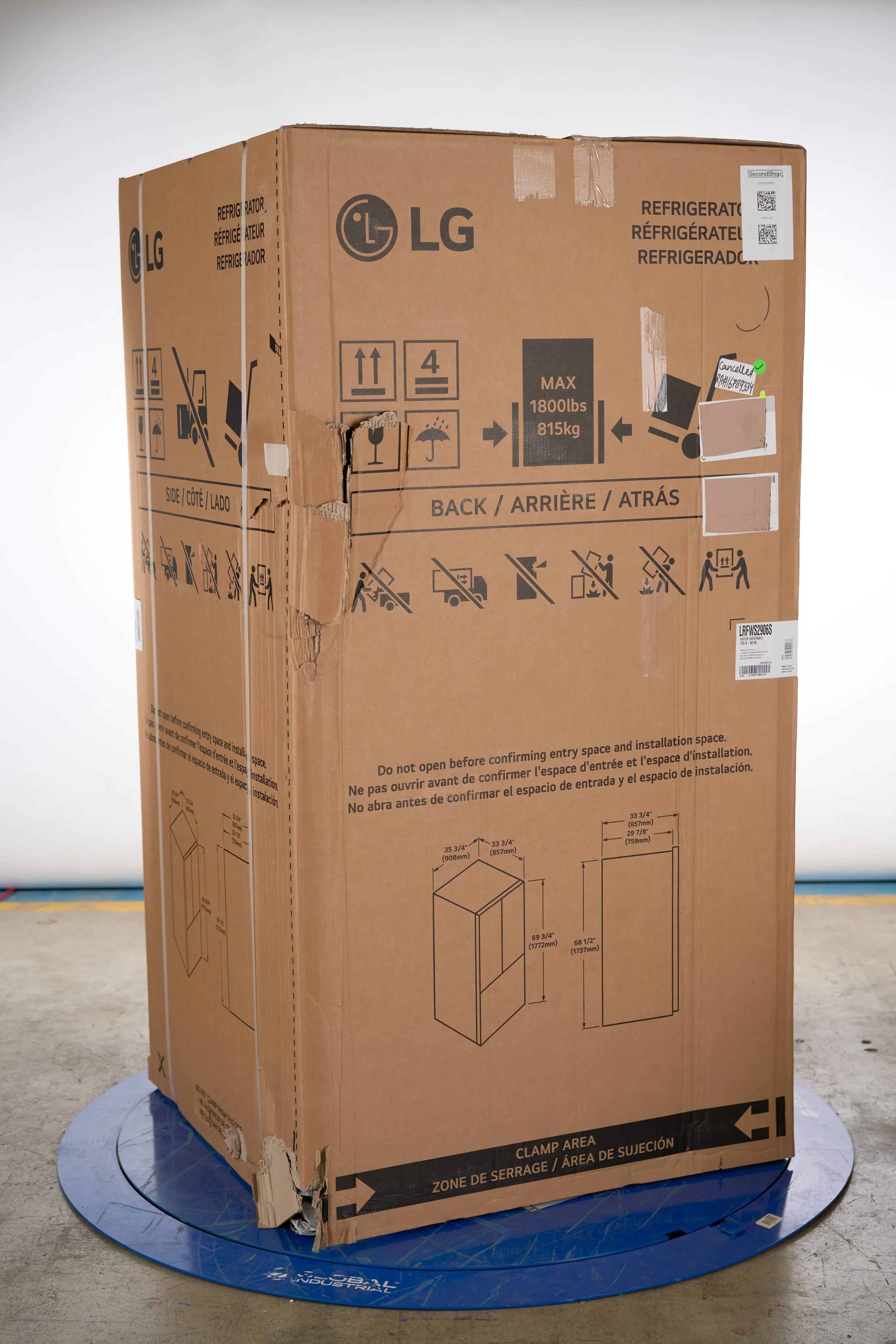 LG 36 IN. 29 CU. FT. SMUDGE-RESISTANT STAINLESS STEEL FRENCH DOOR WITH SLIM DESIGN EXTERNAL WATER DI - Inhomebuy