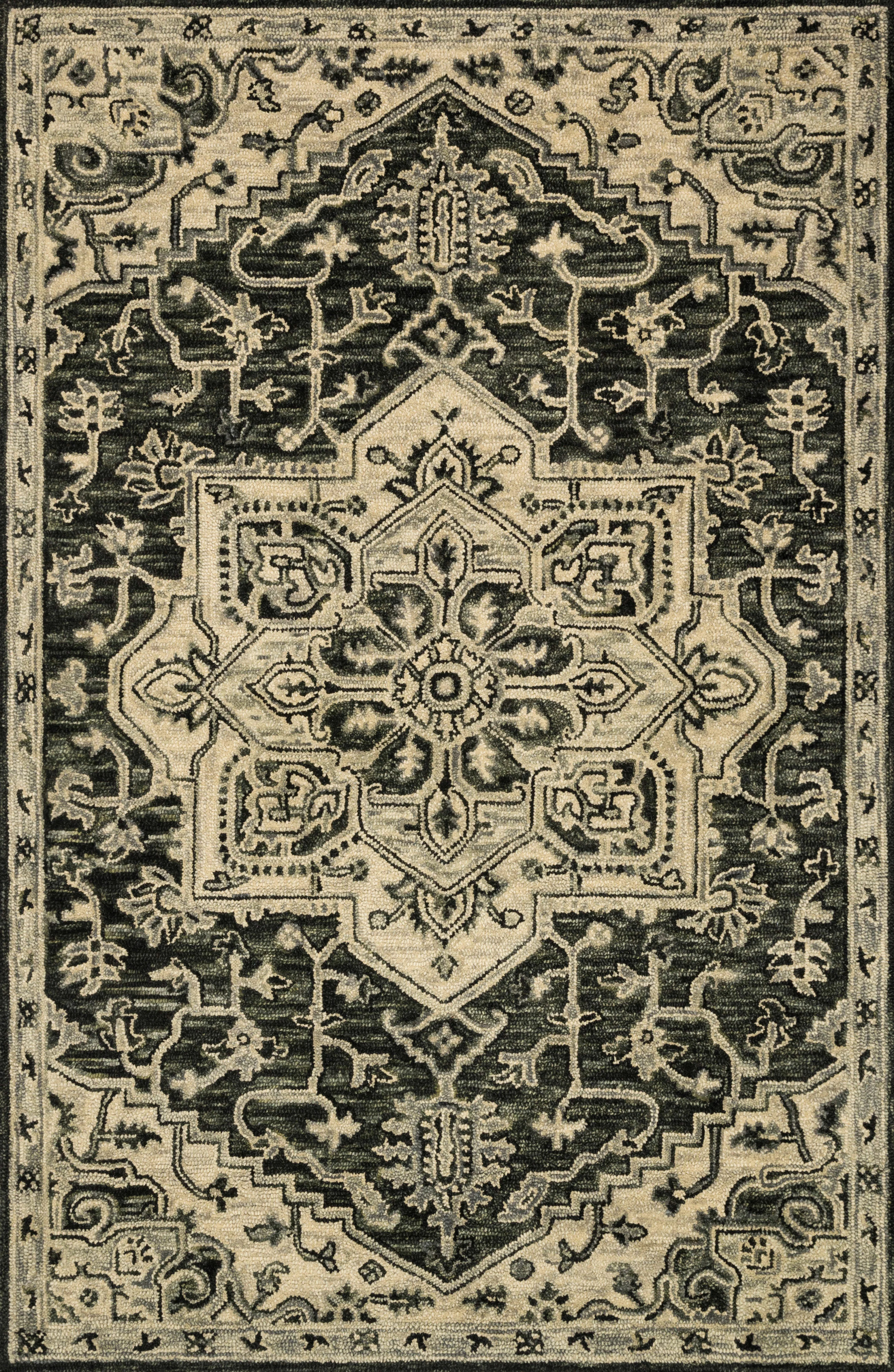 Loloi Rugs Victoria Collection Rug in Charcoal, Lt Grey - 9'3