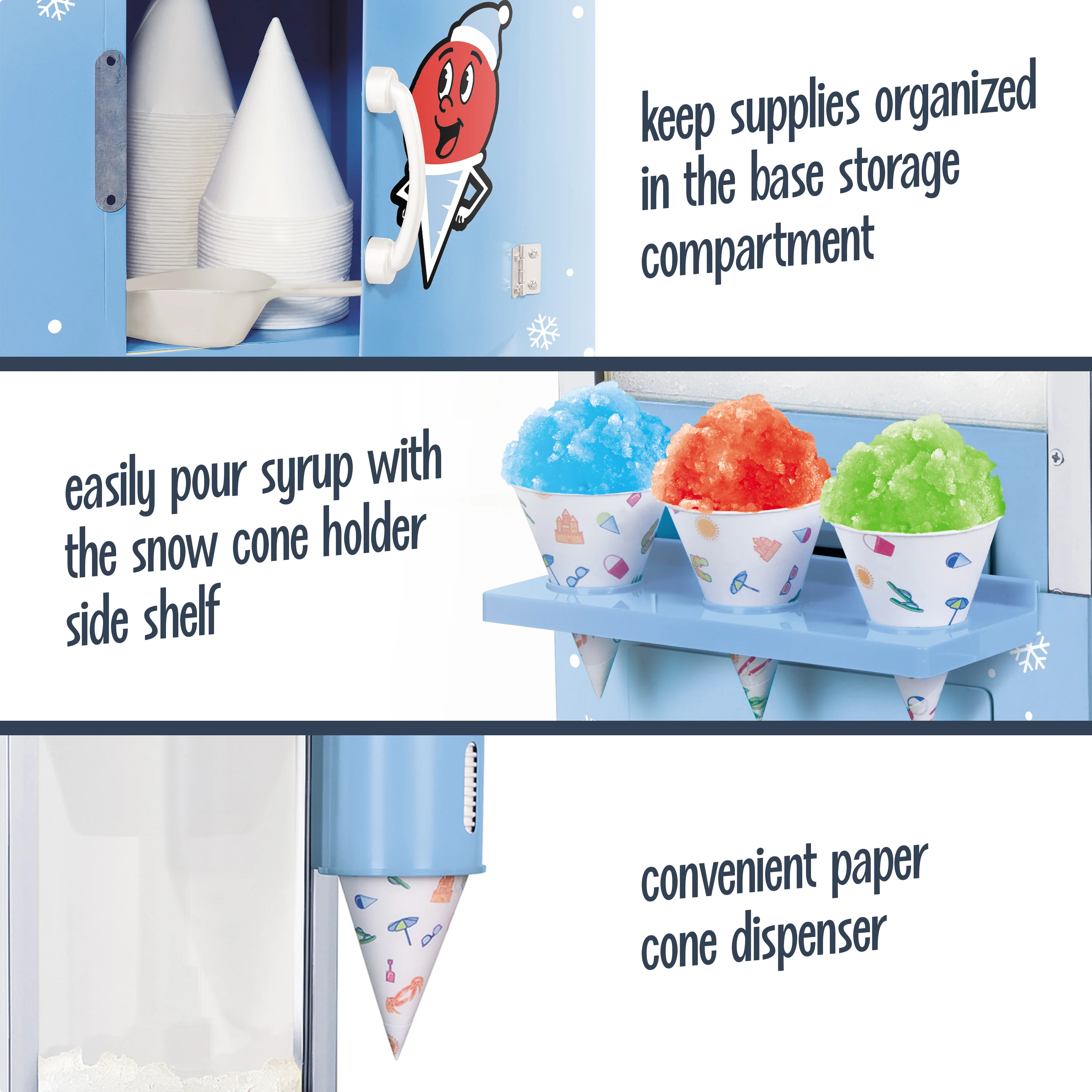54-Inch Tall Snow Cone Cart - Inhomebuy