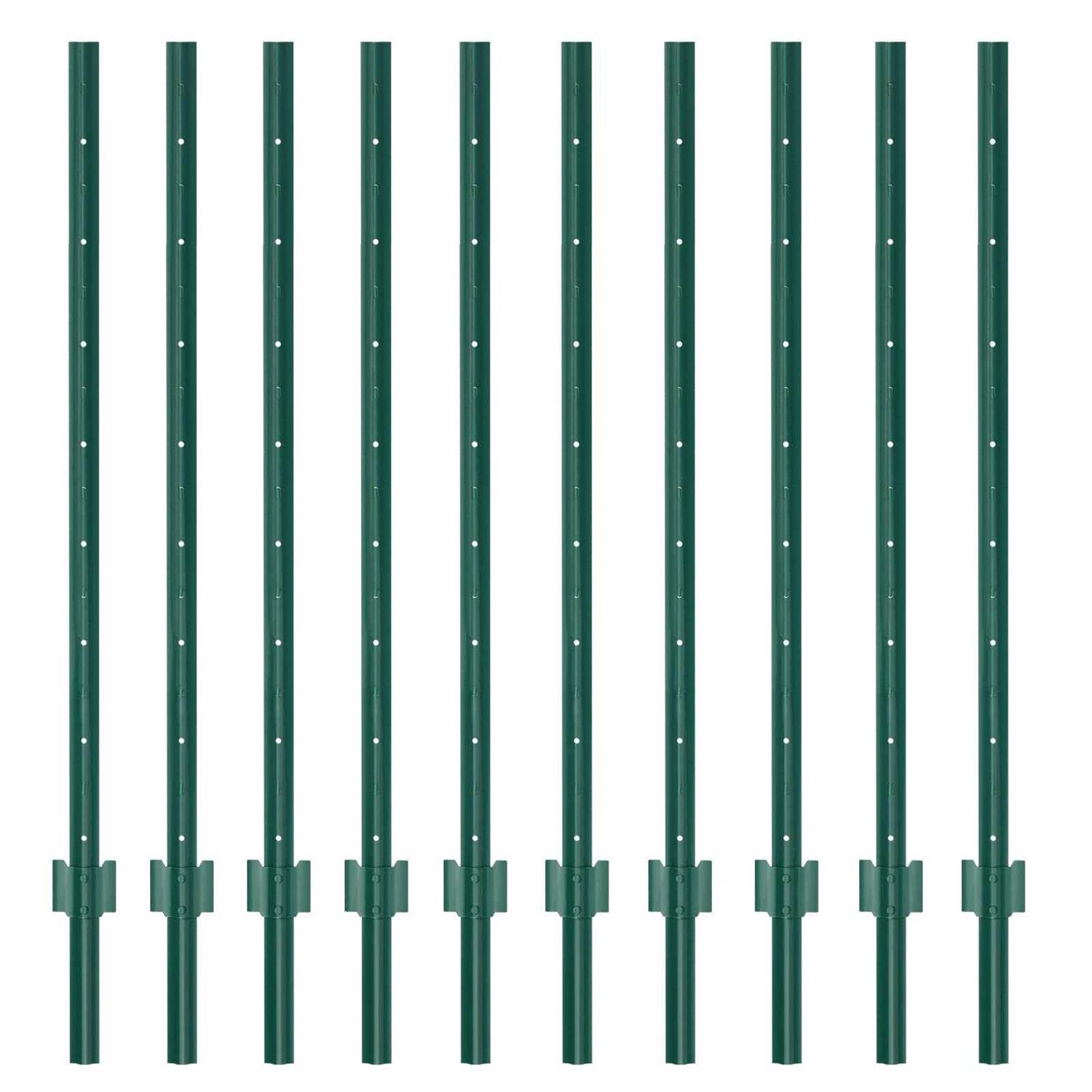XYADX Metal Fence Post Heavy Duty Garden Fence Post for Holding Wire Fence - Inhomebuy