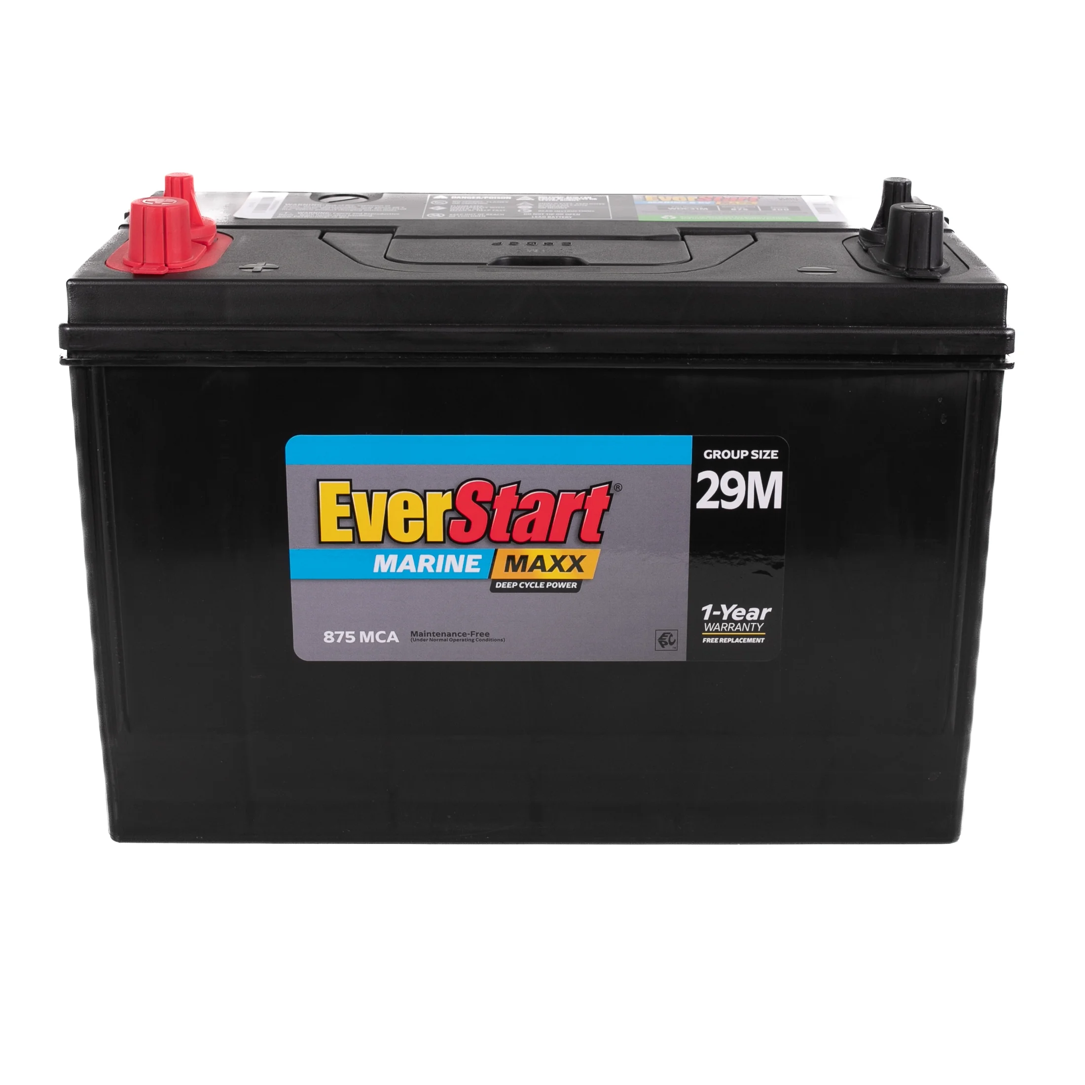 EverStart Maxx Lead Acid Marine & RV Deep Cycle Battery, Group Size 29DC (12 Volt / 845 MCA) - Inhomebuy