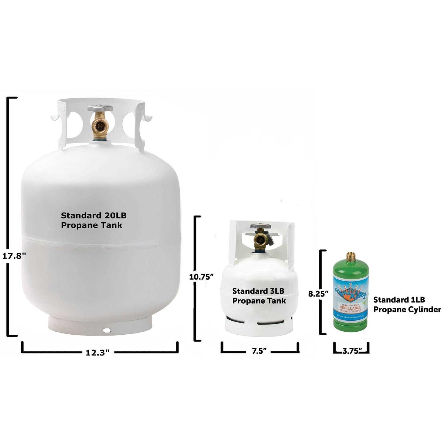 Flame King 33.5lb Steel Propane Tank Forklift Cylinder with Gauge - Inhomebuy