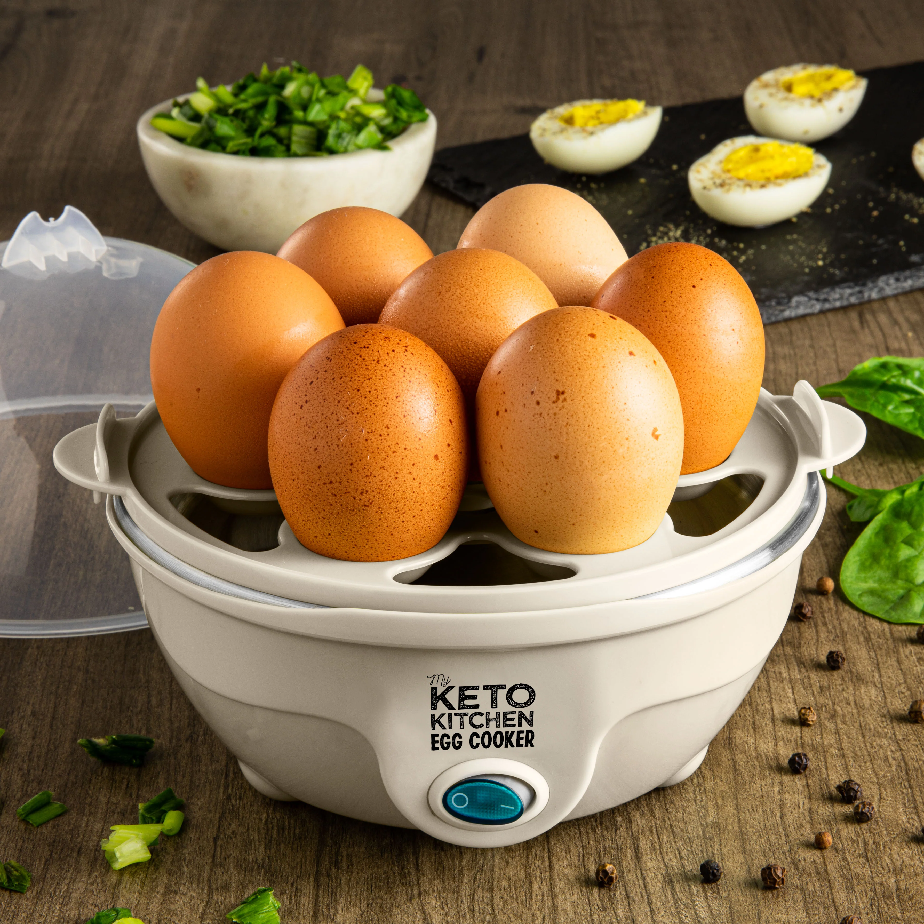 My Keto Kitchen Electric 7-Egg Cooker, Garlic - Inhomebuy