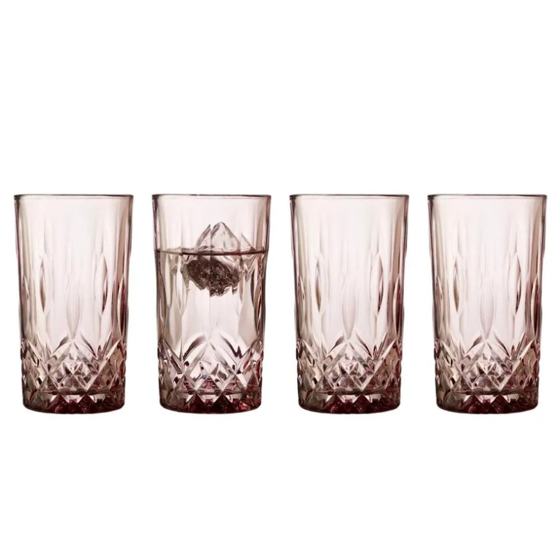 Highball  Sorrento 32cl 4pcs Pink - Inhomebuy