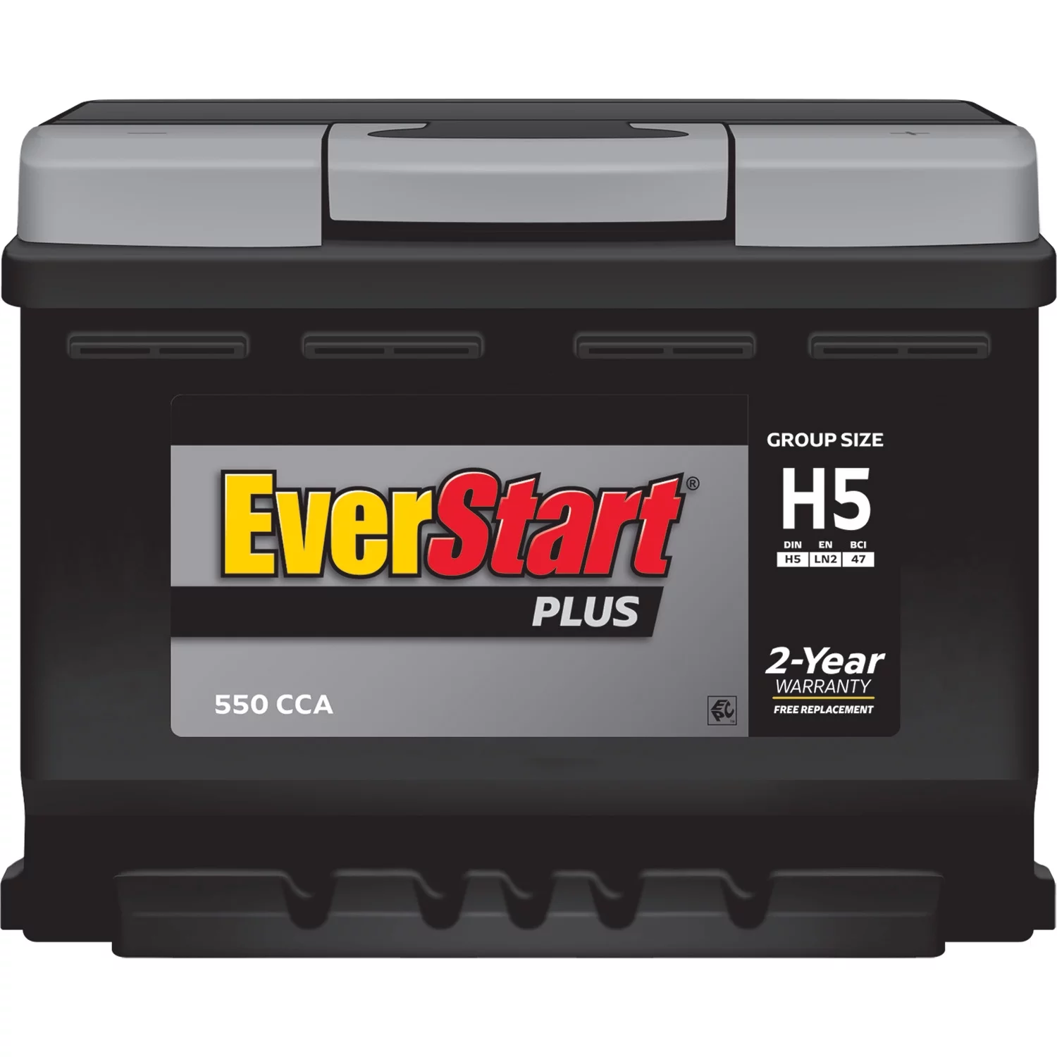 EverStart Plus Lead Acid Automotive Battery, Group Size H5 / LN2 / 47 12 Volt, 550 CCA - Inhomebuy