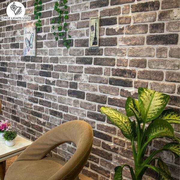 Dundee Deco 3D Wall Panels Brick Effect Cladding Brown Grey Stone Look Wall Paneling - Inhomebuy