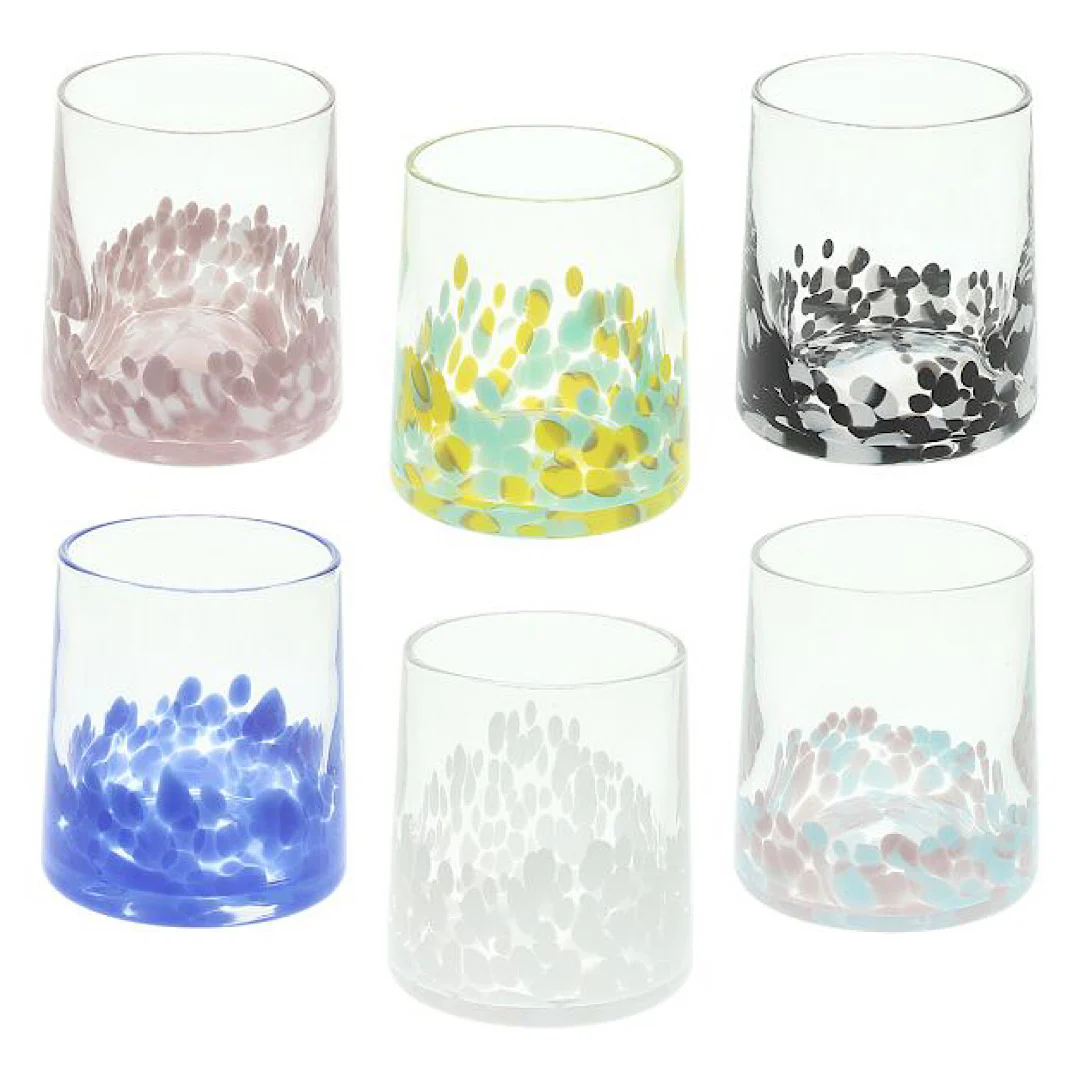 Assortiti Vetro Venezia Tumbler 300cc set of 6pcs - Inhomebuy
