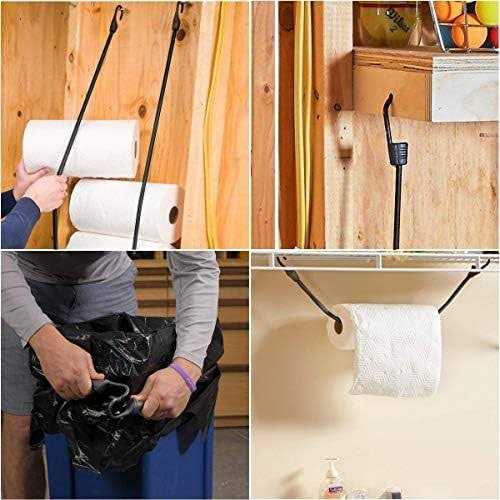 ZHOUBIN Black Bungee Cords with Hooks Heavy Duty - Inhomebuy