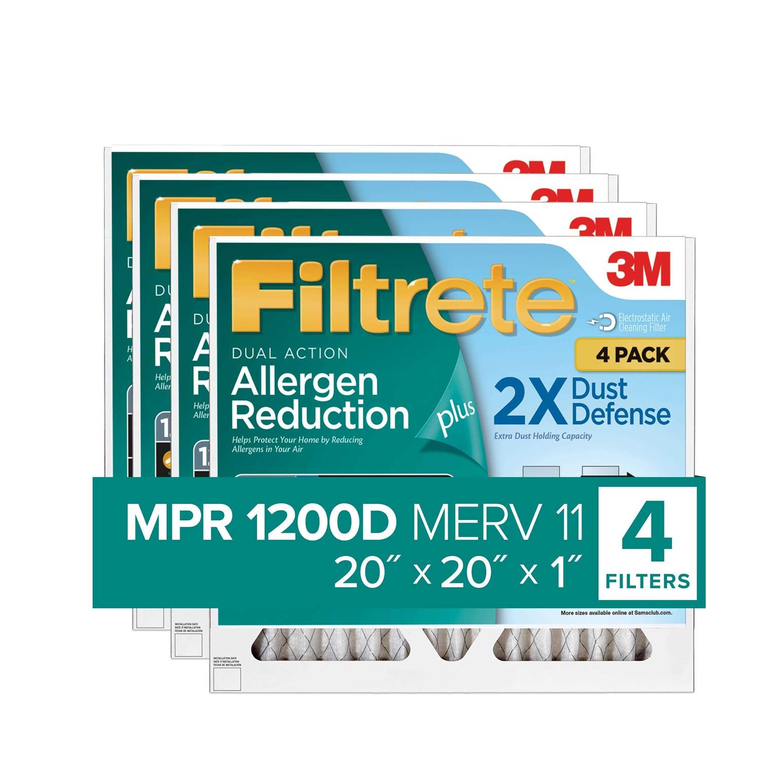 Filtrete Dual-Action Micro Allergen Plus 2x Dust Defense Filter - Inhomebuy