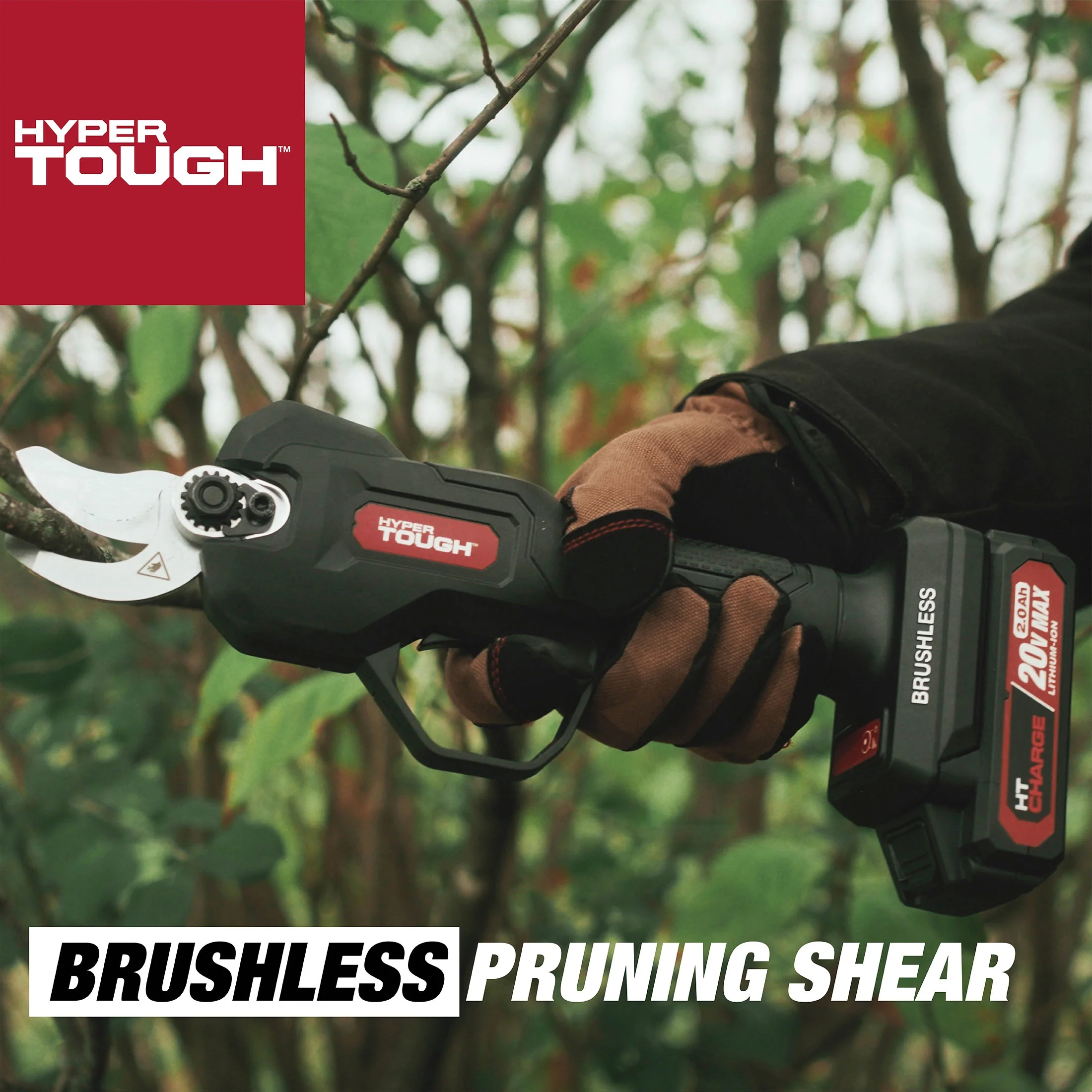 Hyper Tough 20V 2.0Ah Brushless Pruning Shear, HT14-401-003-06 - Inhomebuy