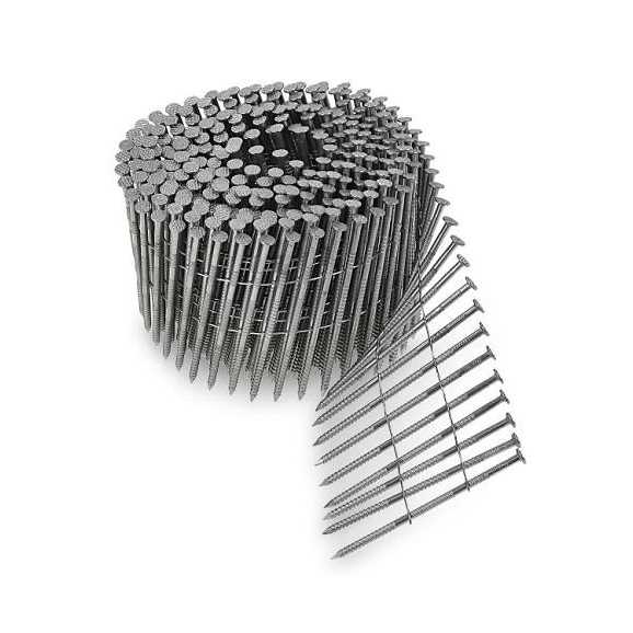 NailPro 2 inch by 0.093 – 15 Degree Wire Coil – Stainless Steel – Ring Shank Siding Nail 3600 Pc. / Ctn - Inhomebuy