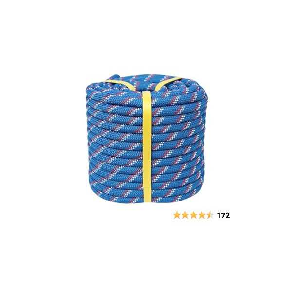 Crayza Double Braided Polyester Rope Strong Arborist Rigging Rope 48 Strands for Climbing Tree Work Pulling Swing Sailing - Inhomebuy