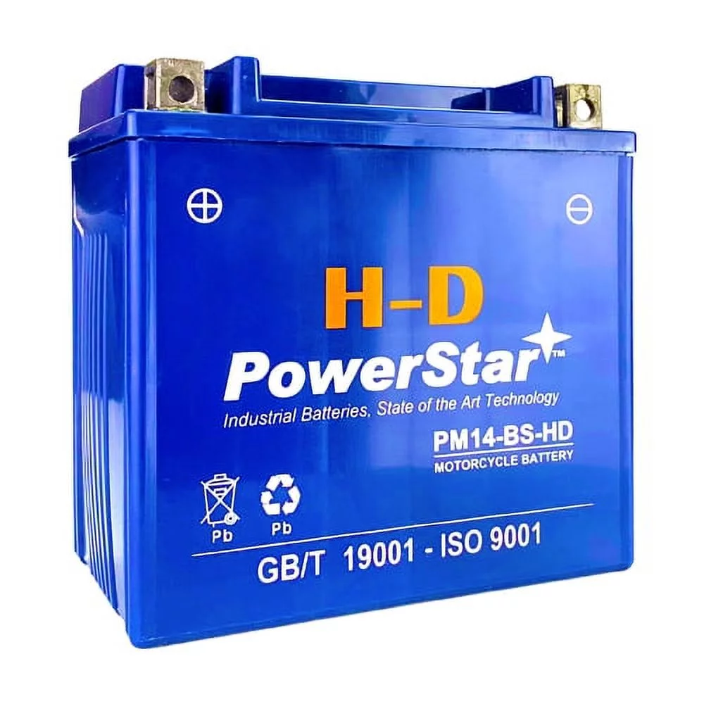 PowerStar 12 Volt 14 Amp Hour Heavy Duty 14-BS Battery for ATVs, UTVs, Motorcycles, Scooters, Snow Mobiles - Inhomebuy