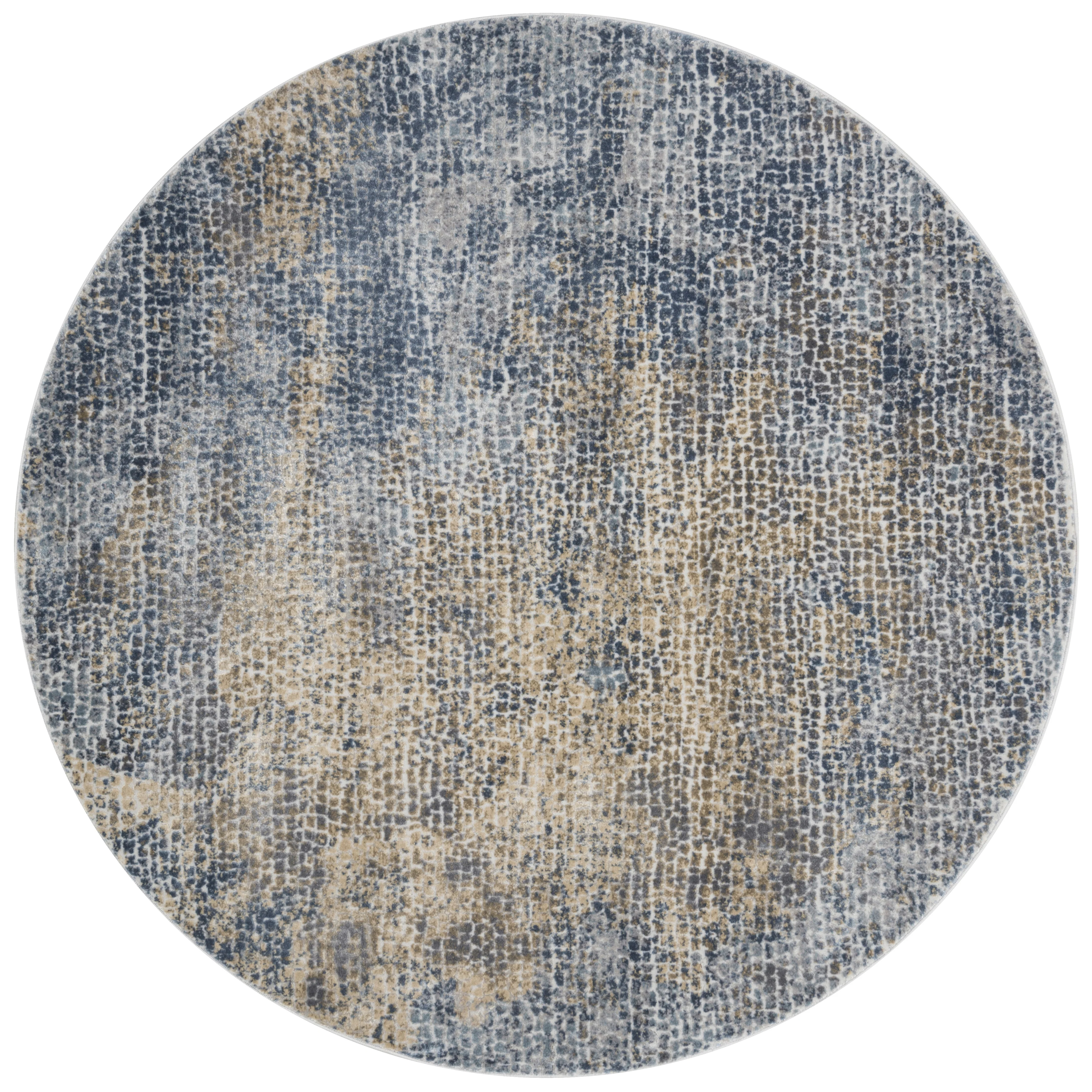 Loloi Rugs Patina Collection Rug in Ocean, Gold - 7'10