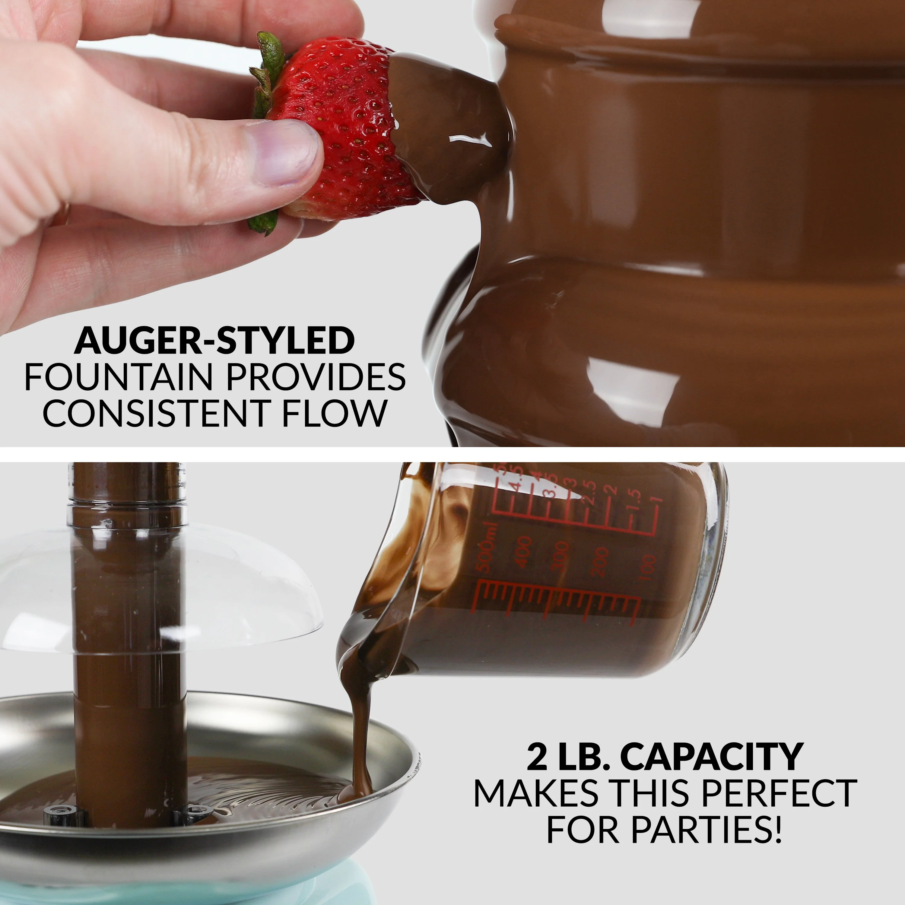 Classic Retro 4-Tier 2-Pound Chocolate Fondue Fountain - Inhomebuy
