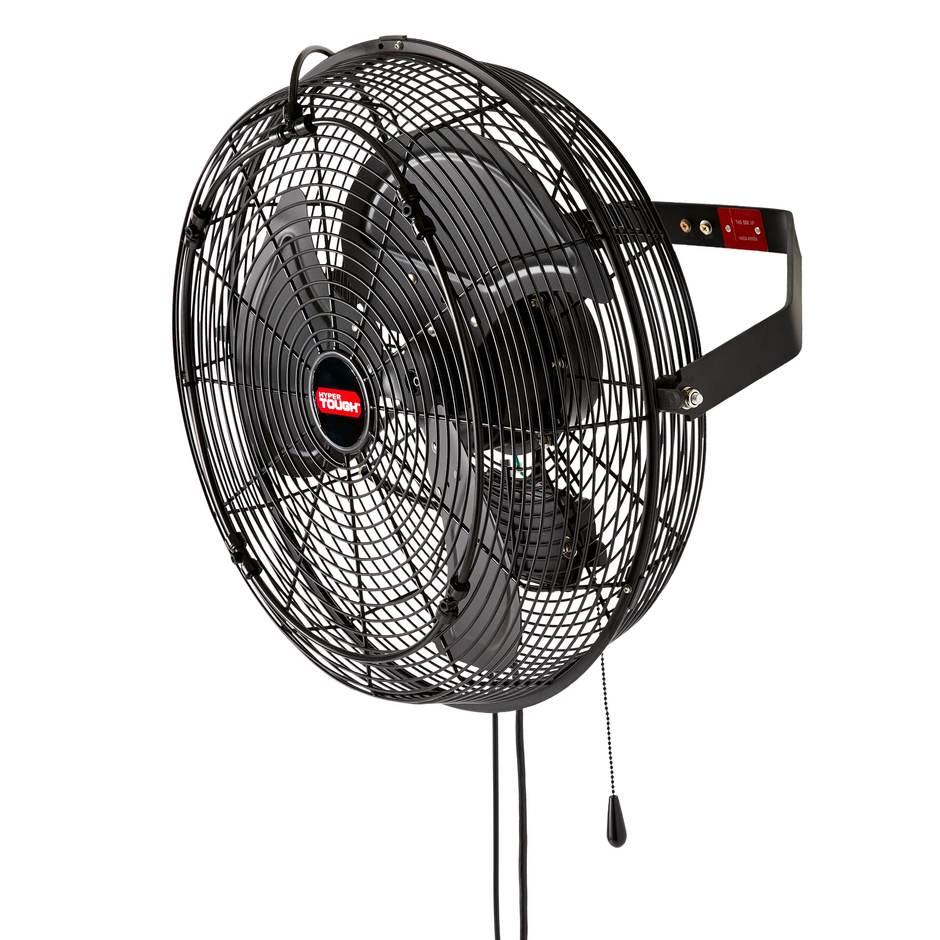 Hyper Tough 18 inch Outdoor Wall Mounted Fan with Misting Kit, 3 Blades, Black - Inhomebuy