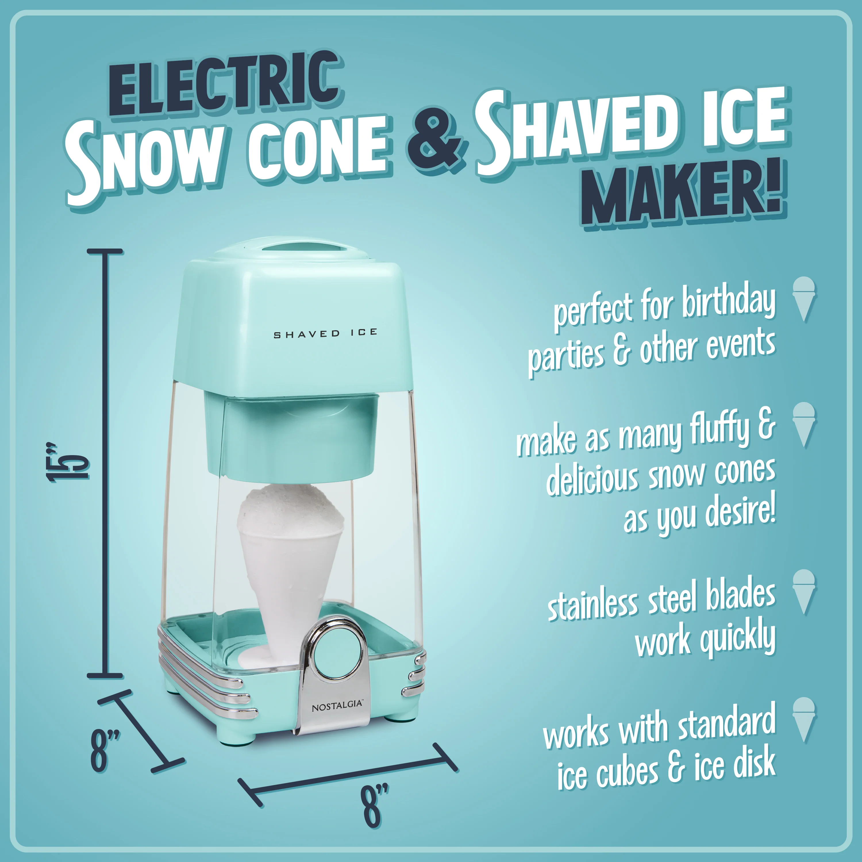 Electric Shaved Ice & Snow Cone Maker - Inhomebuy