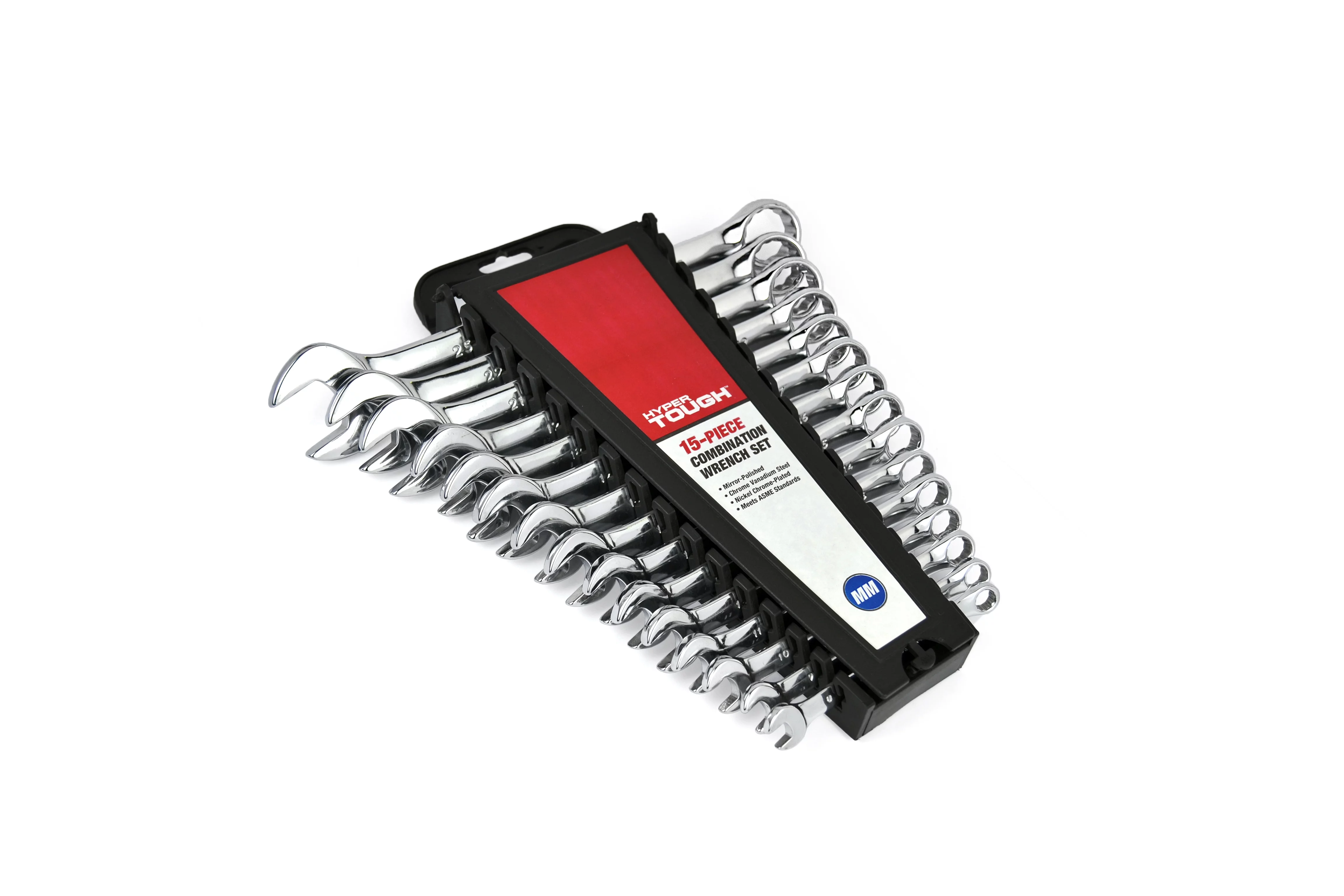 Hyper Tough 15-Piece Combination Wrench Set, Metric - Inhomebuy