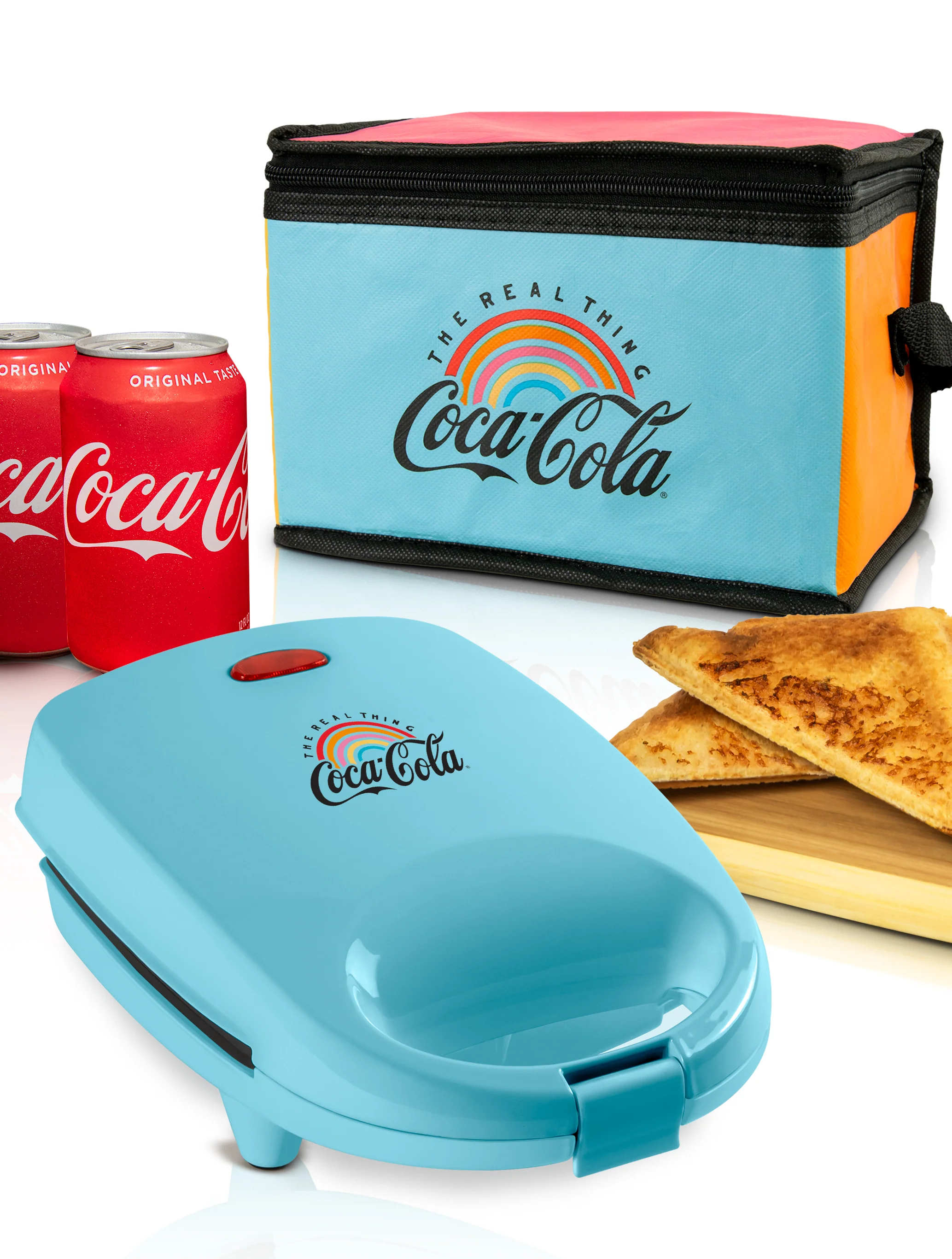 Coca-Cola Sandwich Maker with Beverage Cooler Bag - Inhomebuy