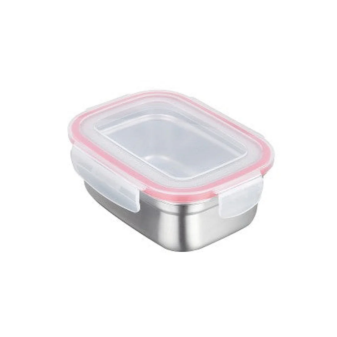 Inox Food Container Titanium 2700ml Rect - Inhomebuy