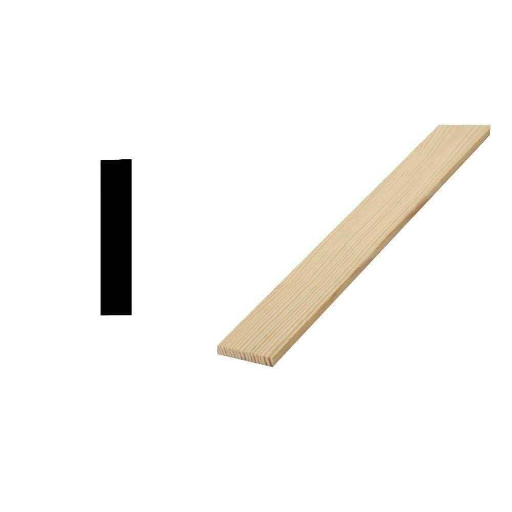 Woodgrain Millwork 11/16 in. x 96 in. Pine Primed Finger-Jointed S4S Moulding Board - Inhomebuy