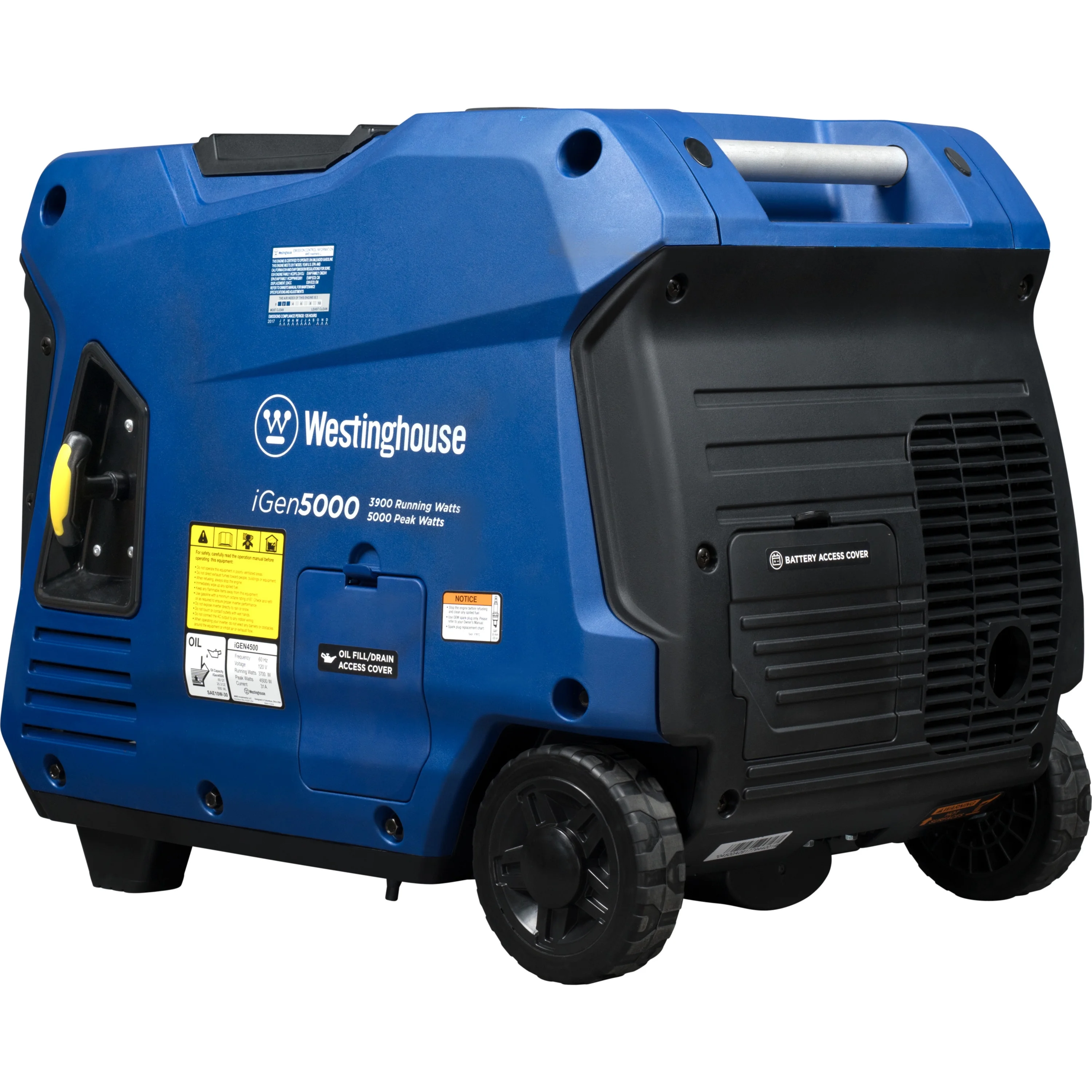 Westinghouse 5000 Peak Watt RV Ready, Gas Powered Portable Inverter Generator with Electric Start - Inhomebuy