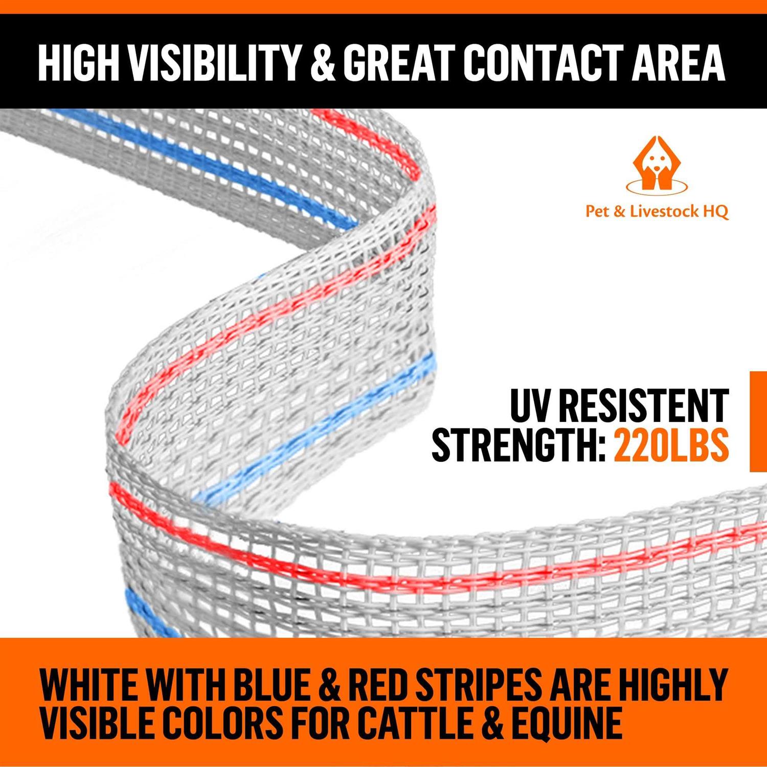 Electric Fence Polywire, Homaisson 500/1000 Meter Electric Fence String, 6 Stainless Steel Strands for Reliable Conductivity and Rust - Inhomebuy