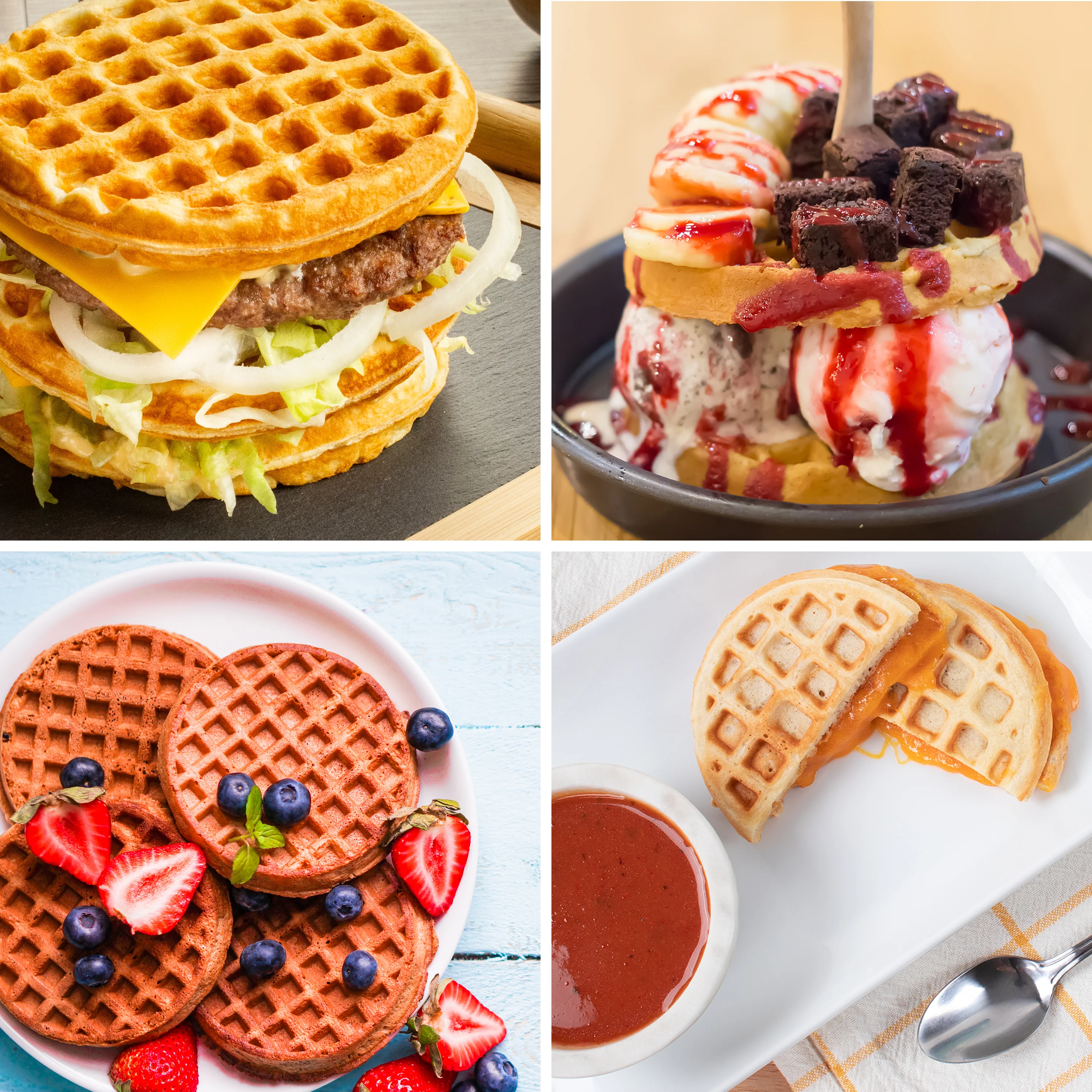 MyMini�?Personal Electric Waffle Maker, Red - Inhomebuy
