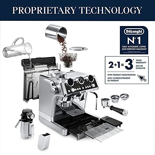 DeLonghi La Specialista Maestro Espresso Maker: 1450W with LatteCrema automatic milk frother, s/s | EC9665M - Inhomebuy