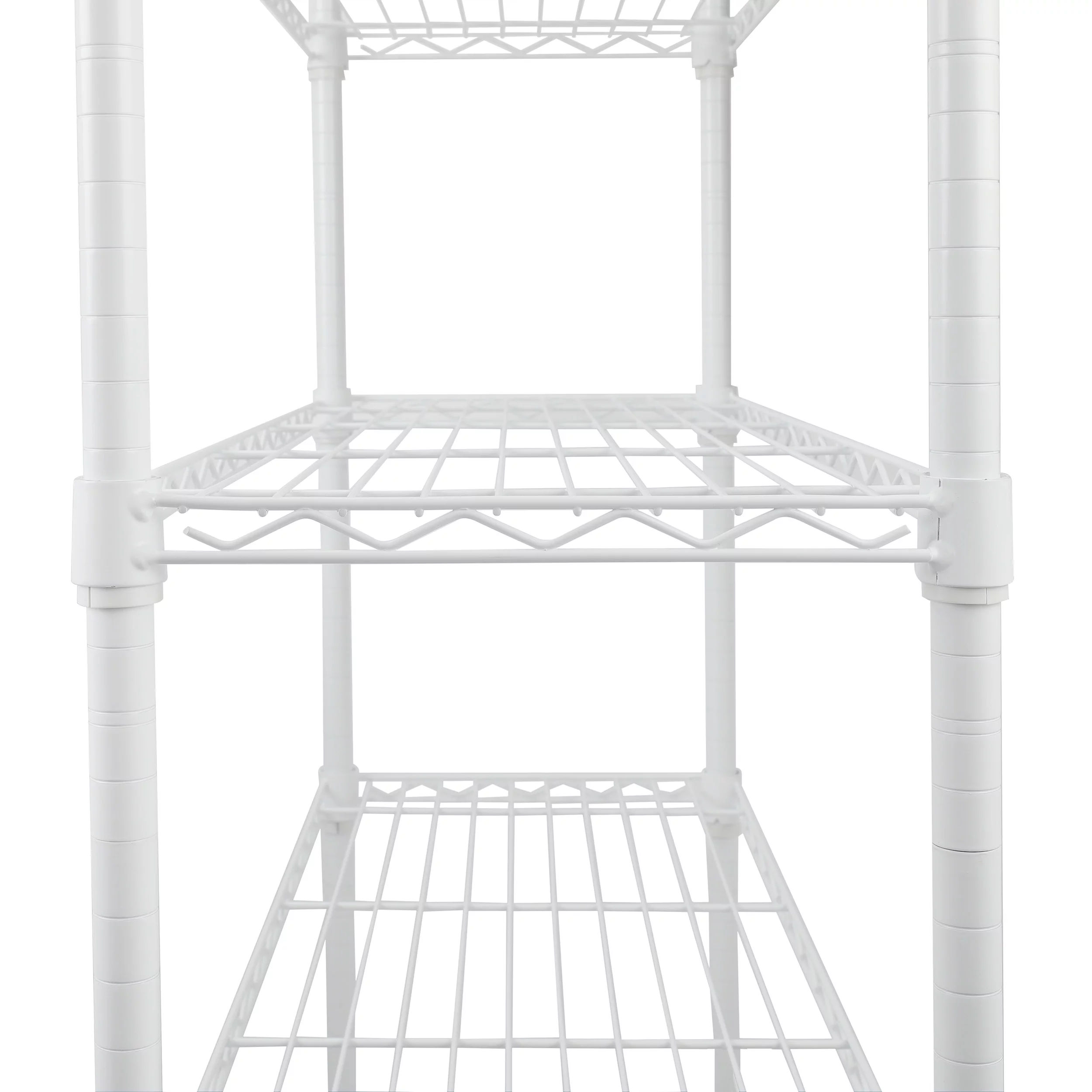 Hyper Tough 4-Tier Wire Shelf Unit, White, Garage Storage, Storage Rack, Adult - Inhomebuy