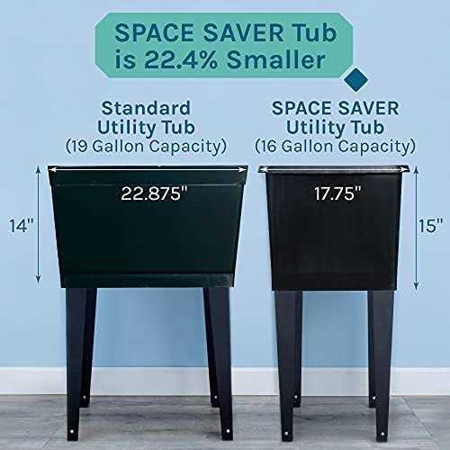 Space Saver Utility Sink by JS Jackson Supplies Freestanding Tehila Space Saving Laundry Tub - Inhomebuy