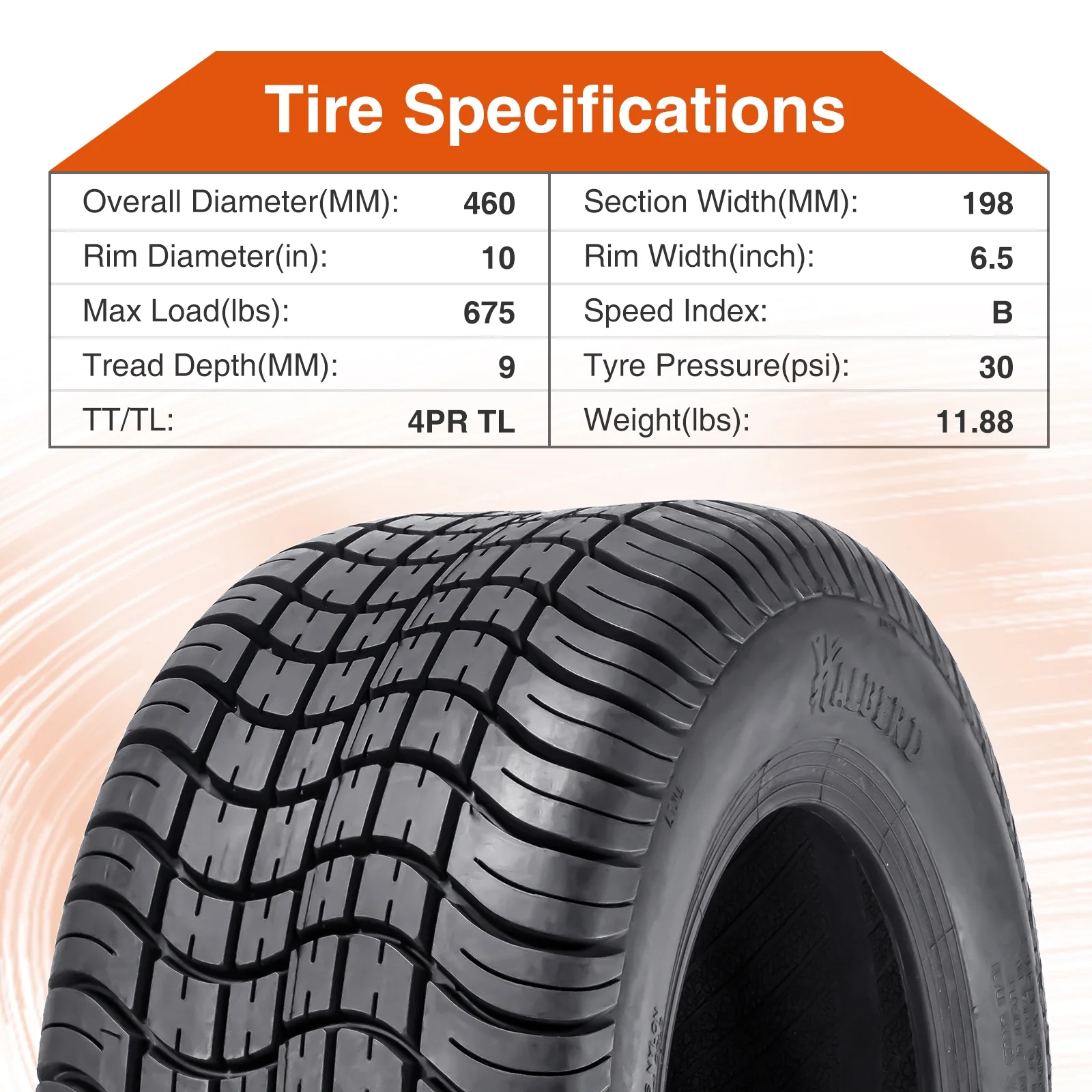 NEW PATTREN 205/50-10 Golf Cart Tires 205x50-10 High Land  4PLY Ratio Tour MaX Tires for Golf Cart Club Car - Inhomebuy