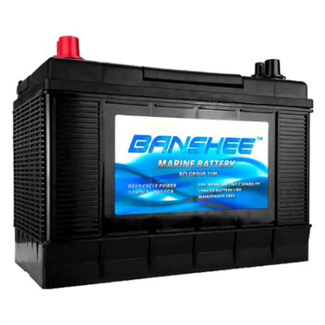 Banshee  Deep Cycle Marine Battery - Group 31 - 900 CCA - Top Post - Inhomebuy