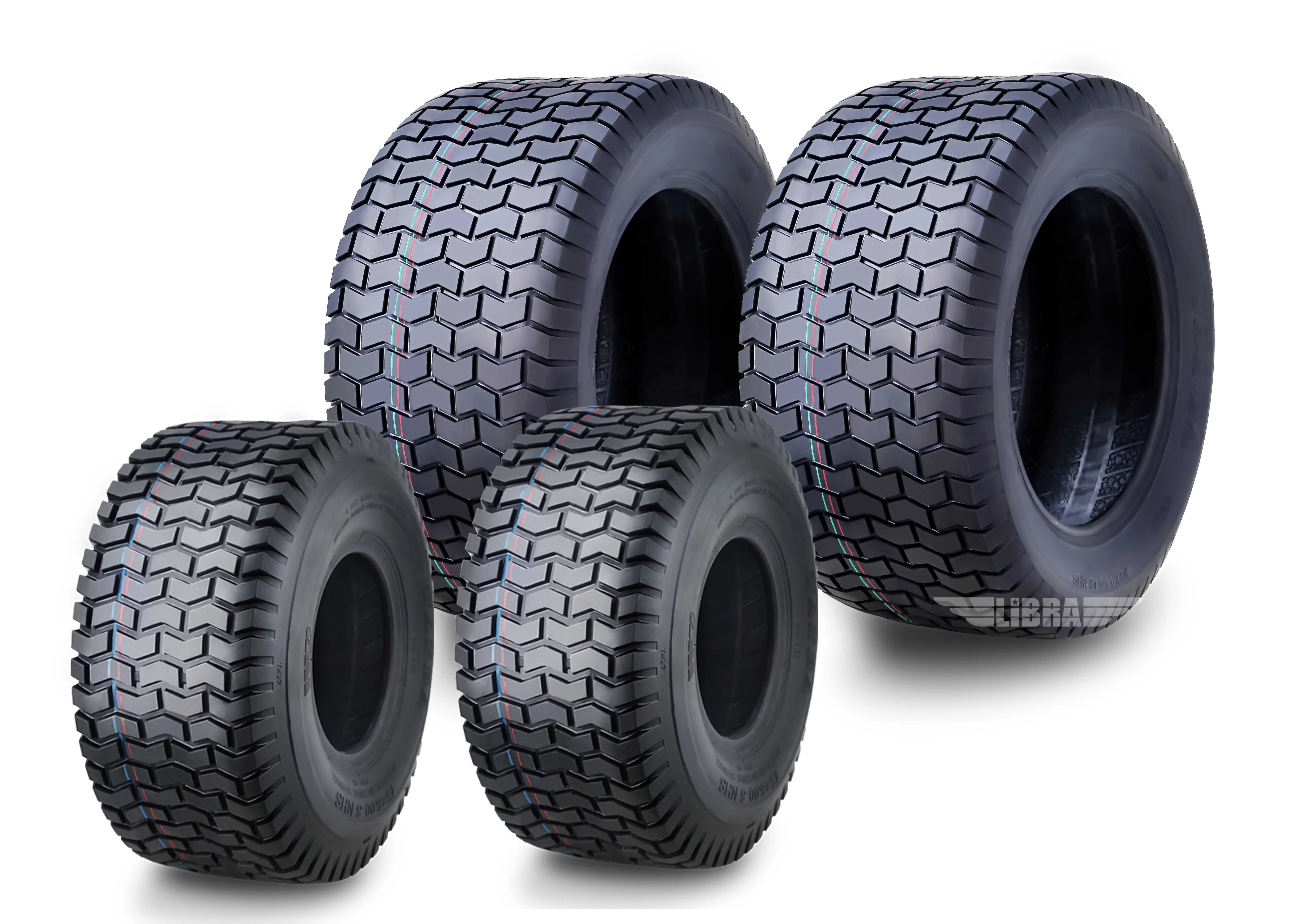 WANDA 15X6-6 & 20X8-8 Lawn Mower Tractor Cart Turf Tires 4 Ply-13114/13131, Set 4 - Inhomebuy