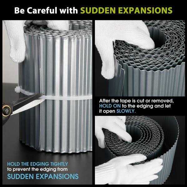 Worth Garden 20 ft. x 6 in. Galvanized Steel Corrugated Landscape Lawn Edging - Inhomebuy