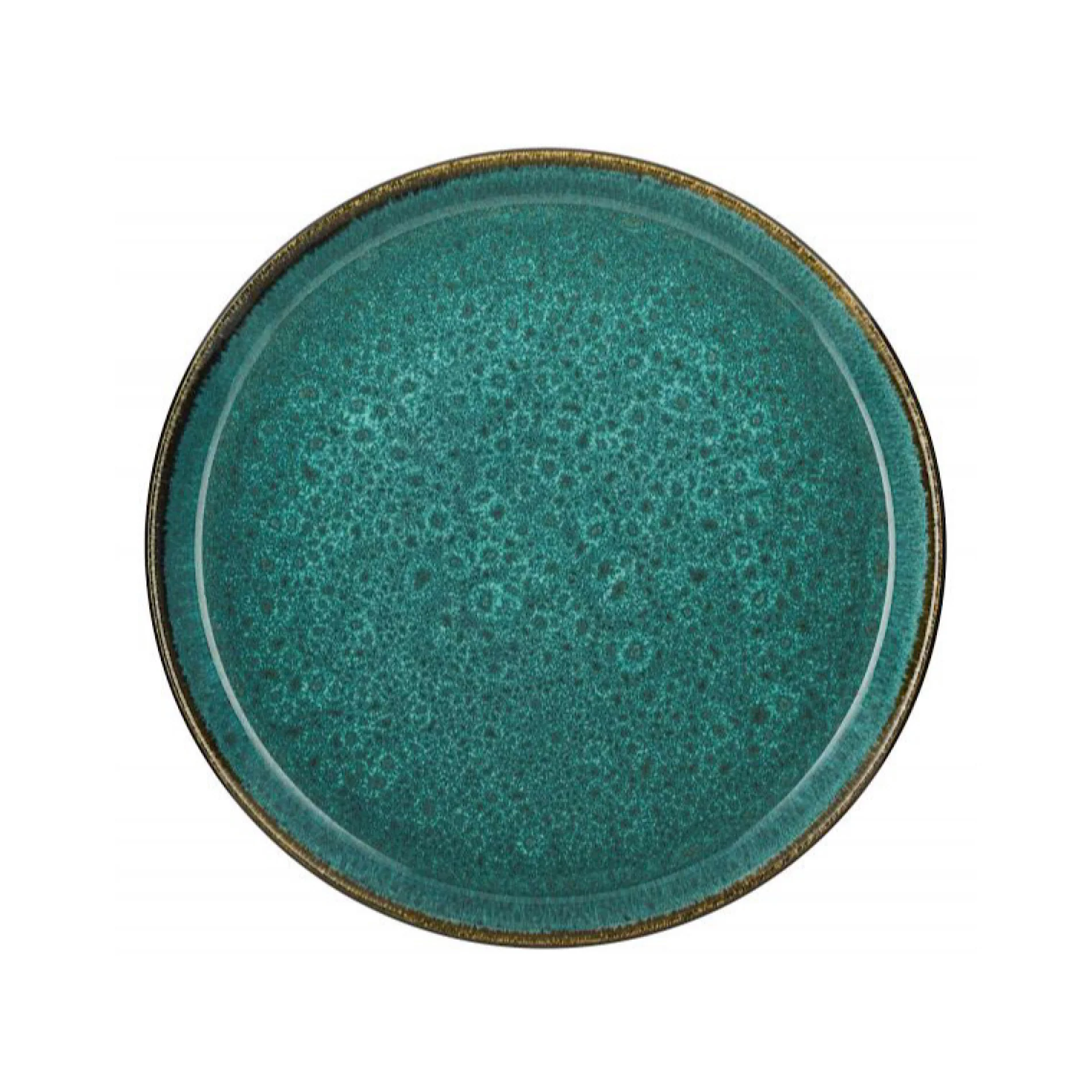 Stoneware Gastro Plate 27cm Green/ Green - Inhomebuy