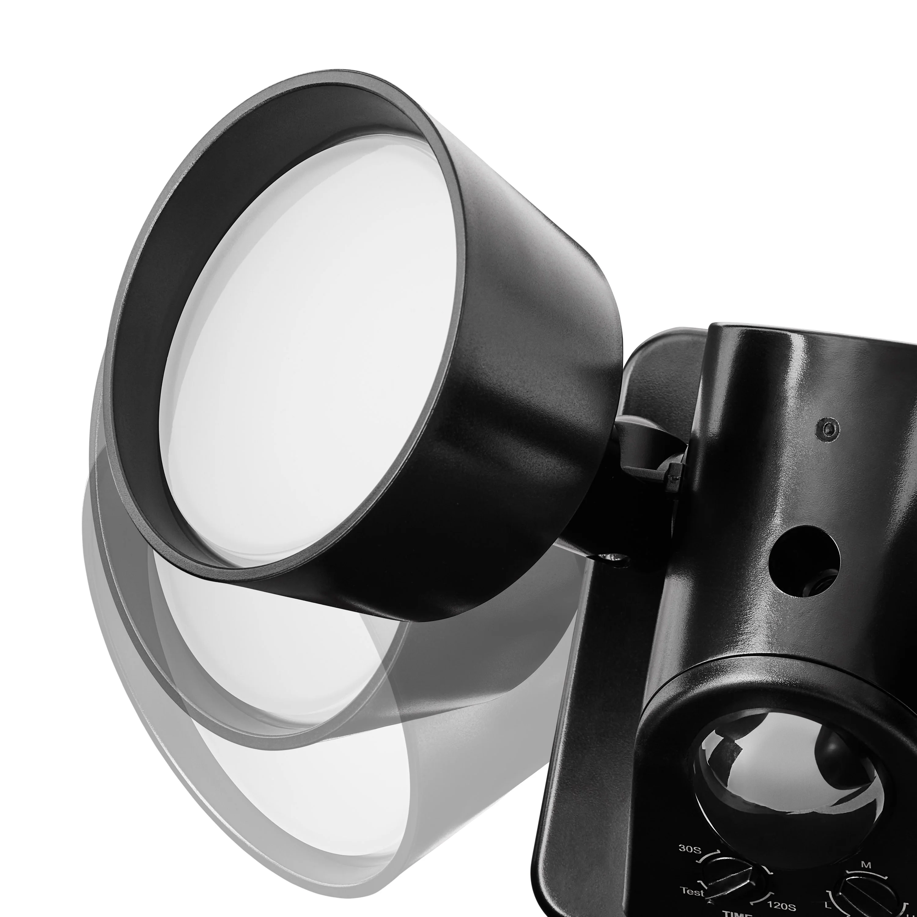 Hyper Tough 2-Head LED Direct Wire Motion Sensing Outdoor Security Light, Black, 120 degree, 2500 Lumens, 120V - Inhomebuy