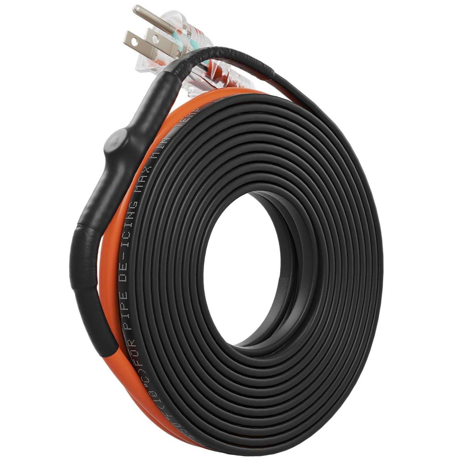 VEVOR Self-Regulating Pipe Heating Cable 5W/ft Heat Tape for Pipes Freeze Protection, Protects PVC Hose, Metal and Plastic Pipe from - Inhomebuy