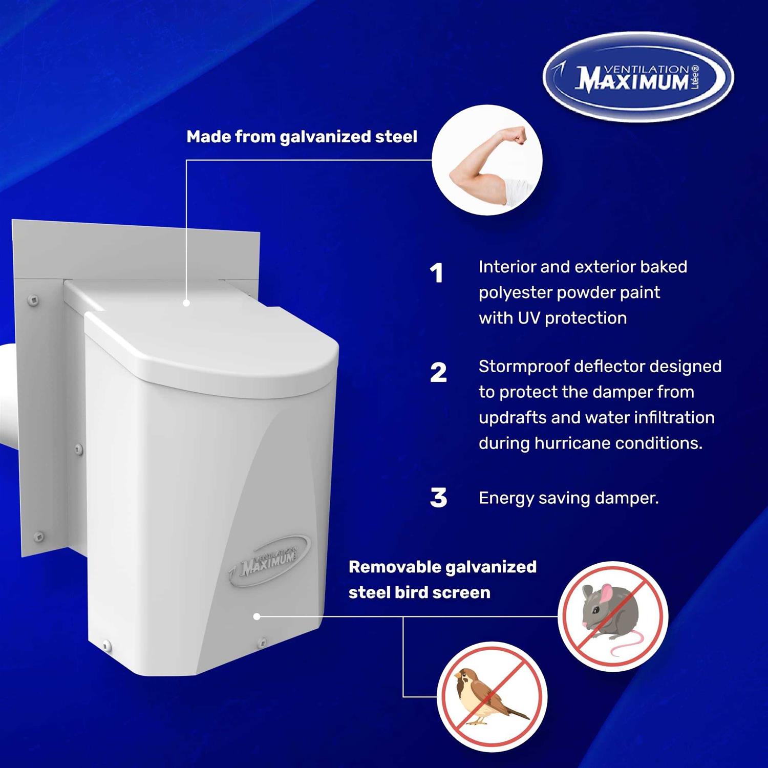 Ventilation Maximum 4 inch Outdoor Wall Dryer Vent Cover Bathroom Vent Cover - Inhomebuy