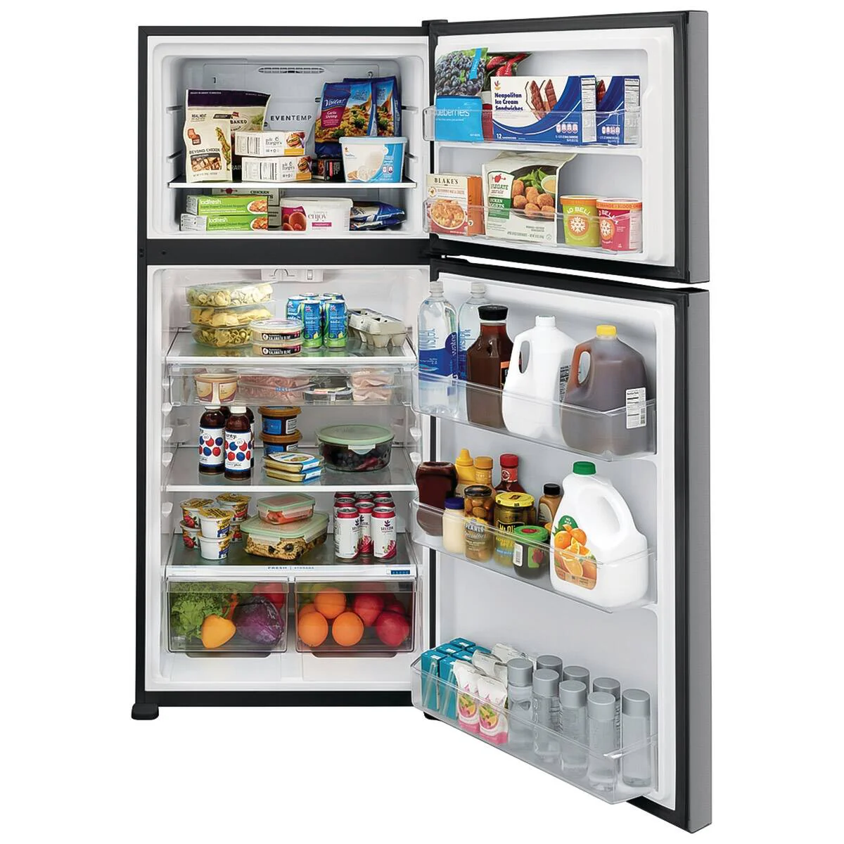 Frigidaire 30 in 20 cu ft. Top-Mount Refrigerator with Auto-Close Doors - FFTR2045VS - Inhomebuy