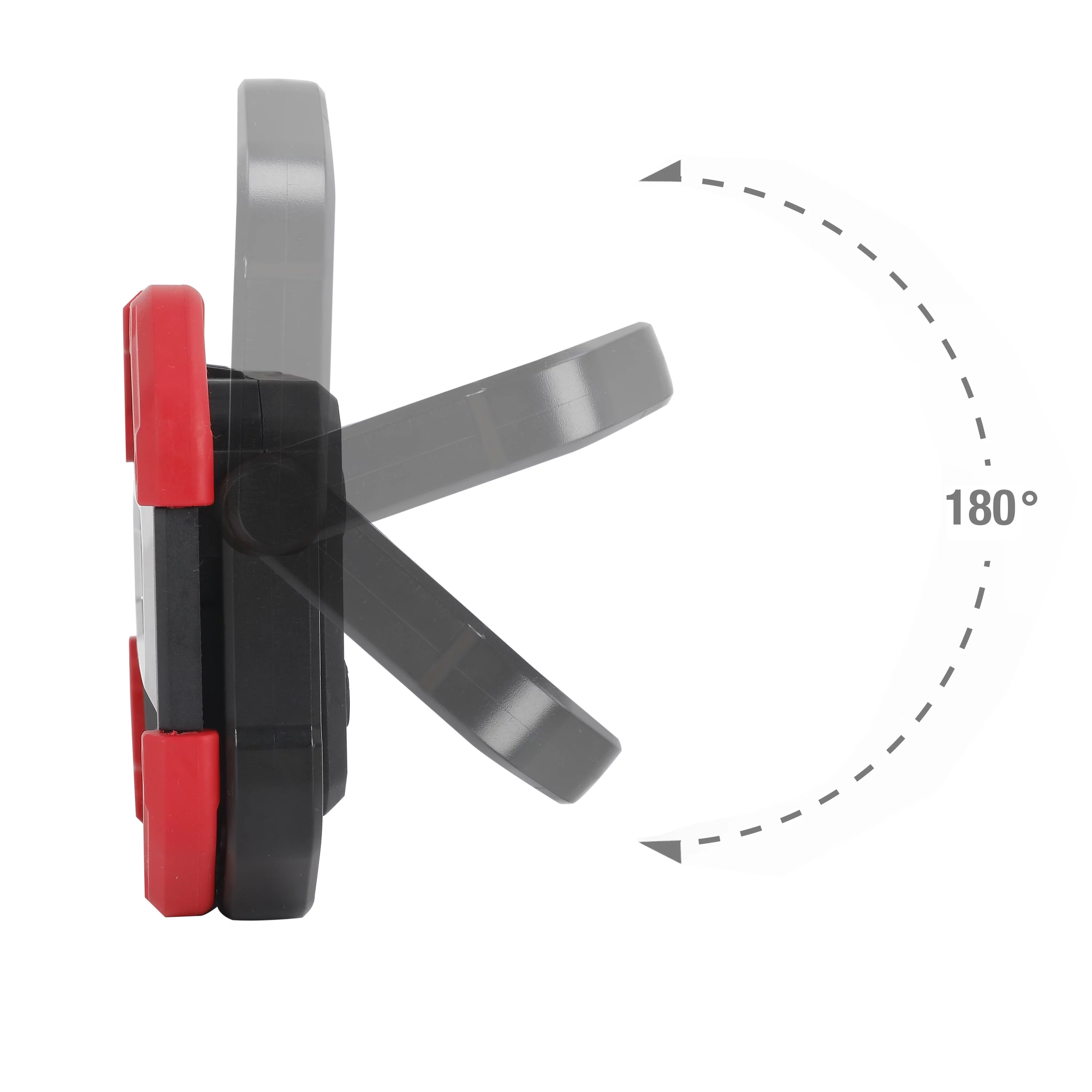 Hyper Tough 1200 Lumen LED Rechargeable Portable Work Light, Red, Black - Inhomebuy