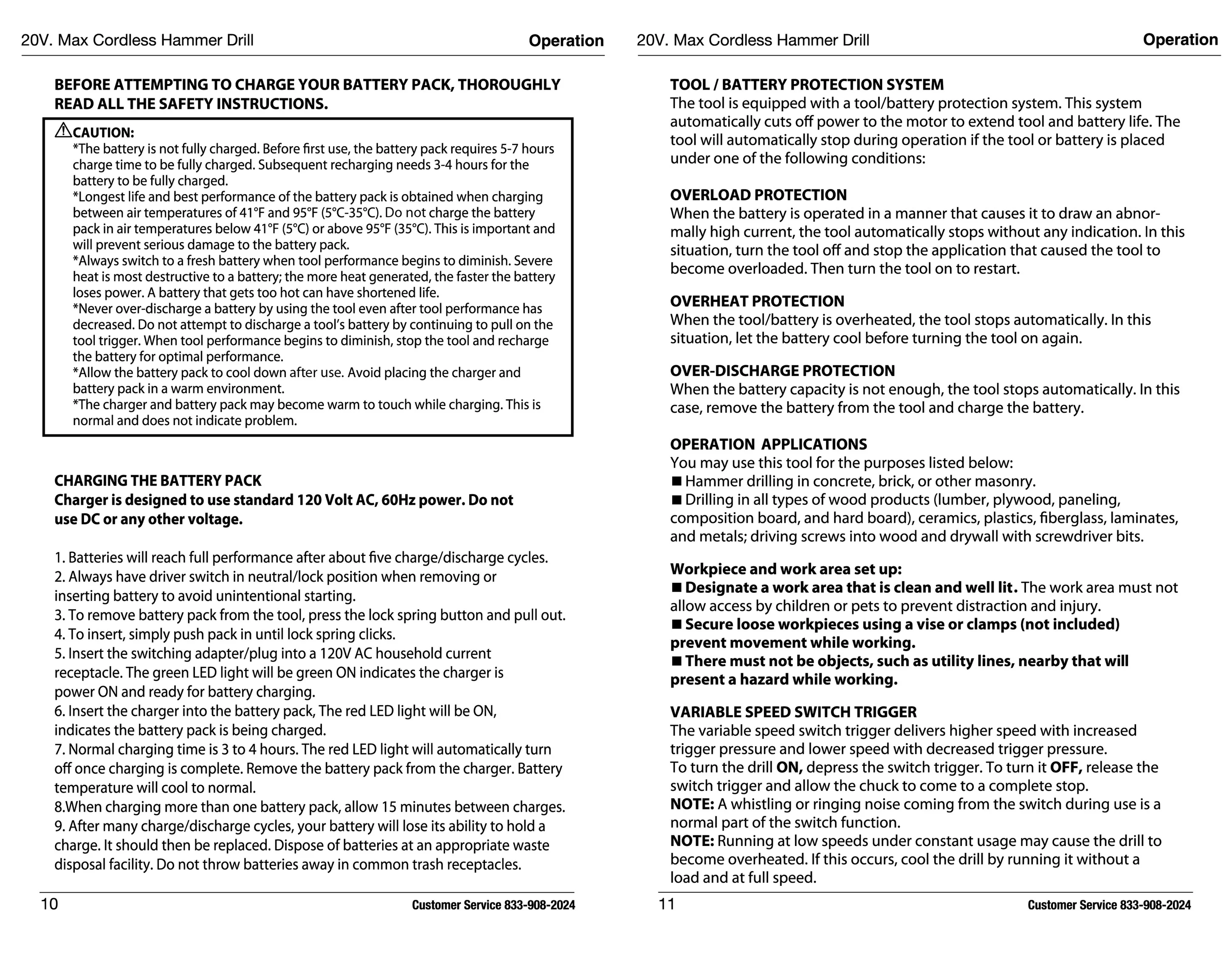 Hyper Tough 20V Max Lithium-Ion Cordless Hammer Drill, 1/2 inch Chuck, 2 Speeds with 1.5Ah Lithium-ion Battery & Charger, Bit Holder & LED Light - Inhomebuy