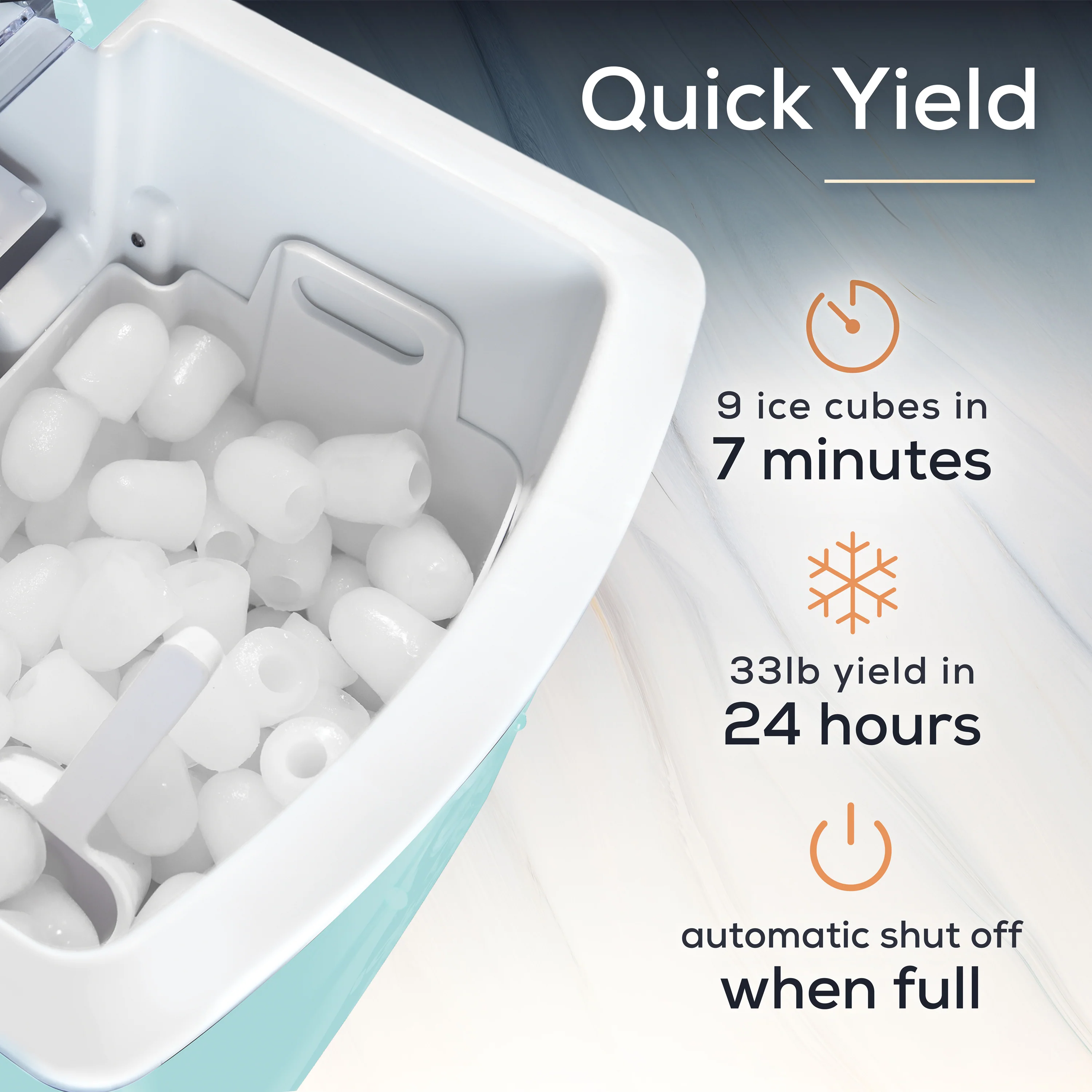 Igloo 33-Pound Automatic Portable Countertop Ice Maker Machine, Aqua - Inhomebuy