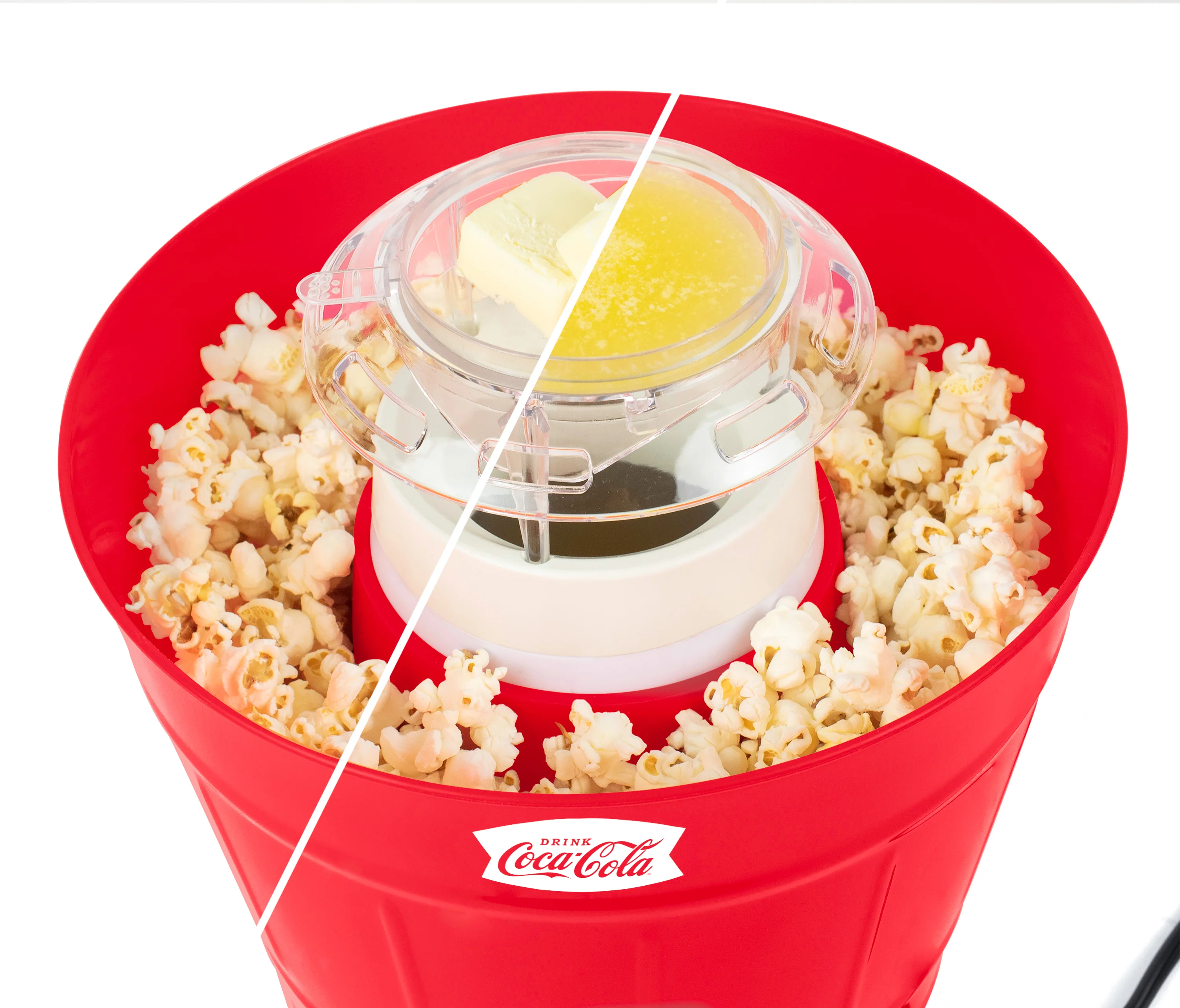 Coca-Cola Hot Air Popcorn Popper with Bucket - Inhomebuy