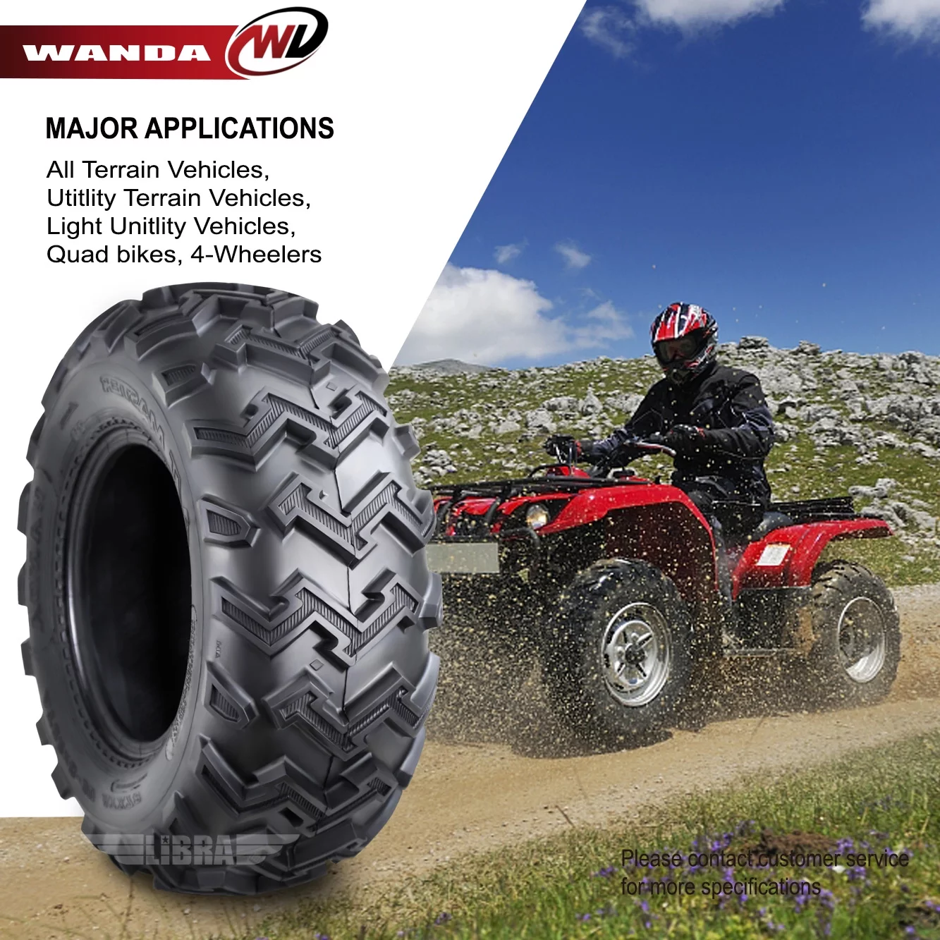 2 New WANDA ATV UTV Tires 22X8-10 22x8x10 4PR P306 - 10103 - Inhomebuy