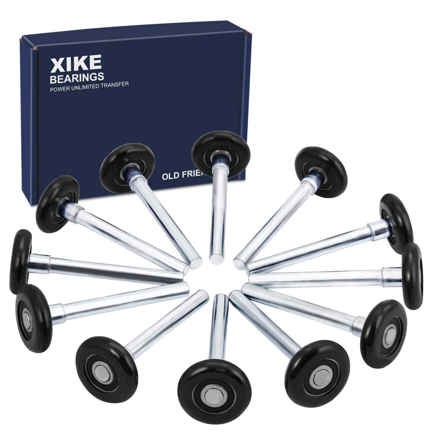XiKe 10 Pack Blue 2 Nylon Garage Door Roller 7 Stem, Quiet/Durable and High Load - Inhomebuy