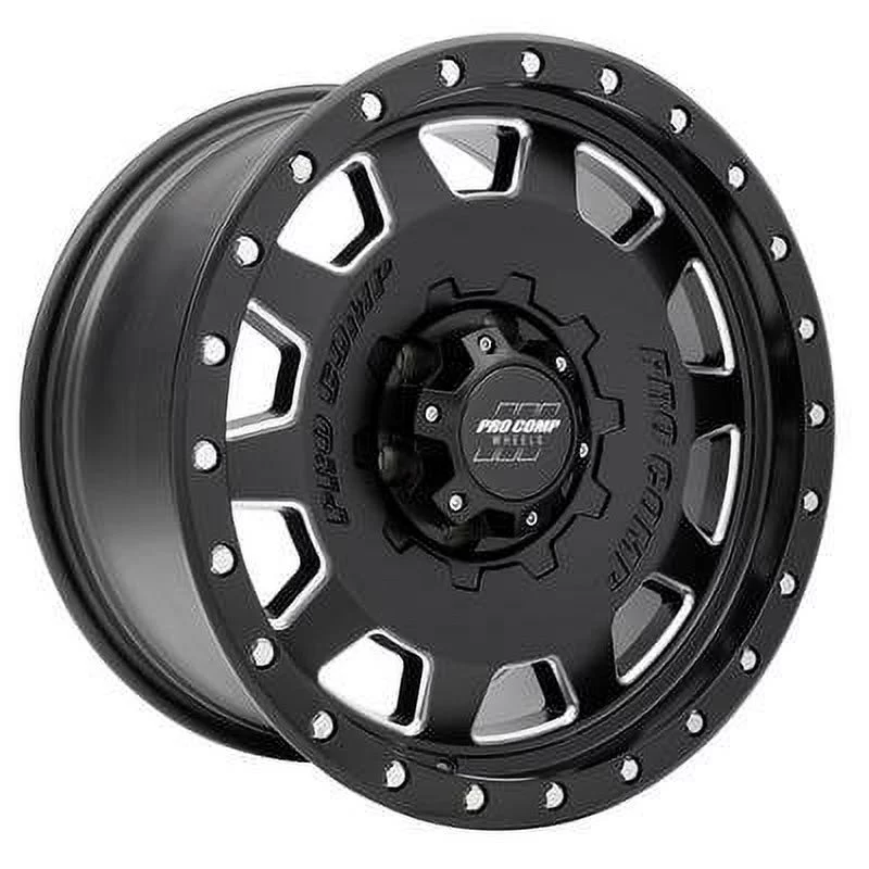 Pro Comp 60 Series Hammer, 17x9 Wheel with 6x5.5 Bolt Pattern - Satin Black Milled - 5160-7983 - Inhomebuy