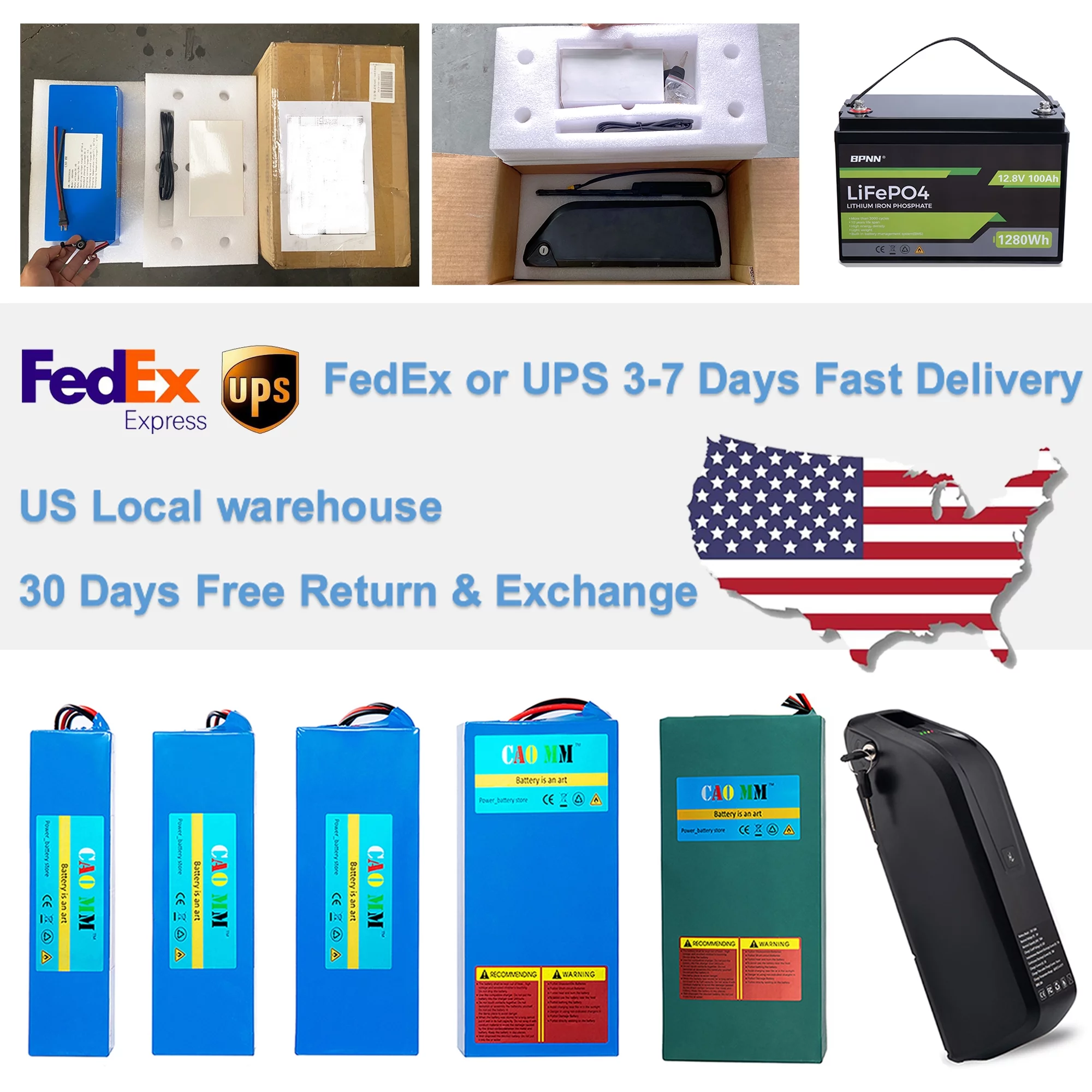 48V 8Ah Lithium Battery 30A BMS 48V Battery with Charger for 750W Electirc Tricycle Motor - Inhomebuy